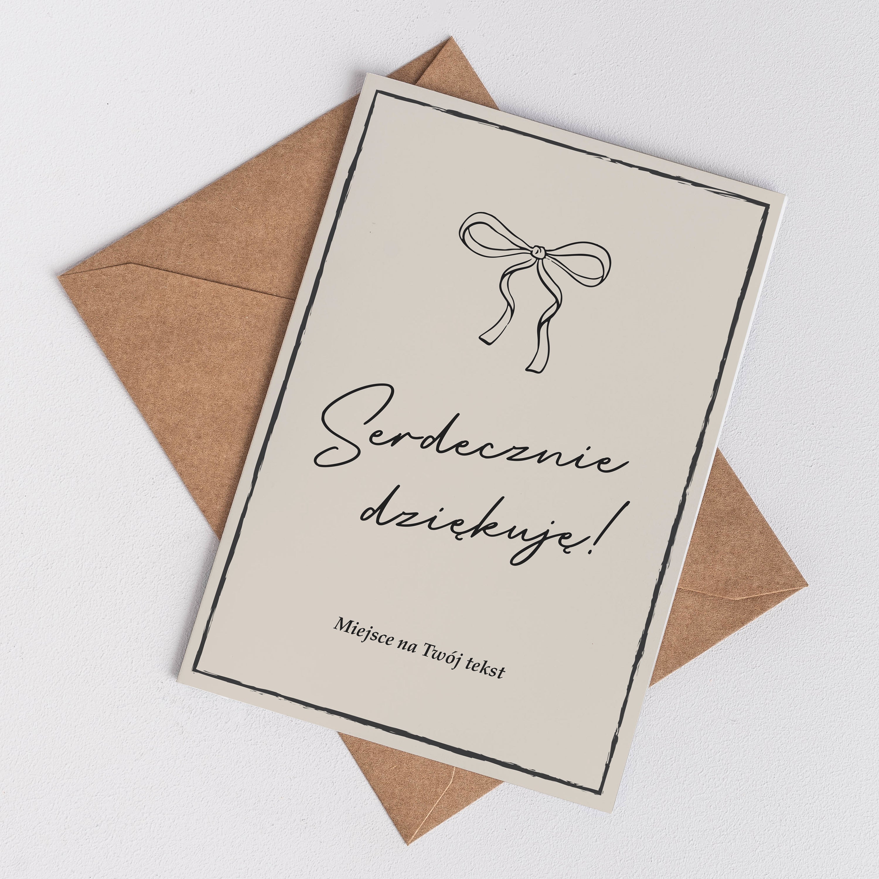 Personalizowana kartka - Serdecznie dziękuję! kartka personalizowana kartka z podziękowaniami  