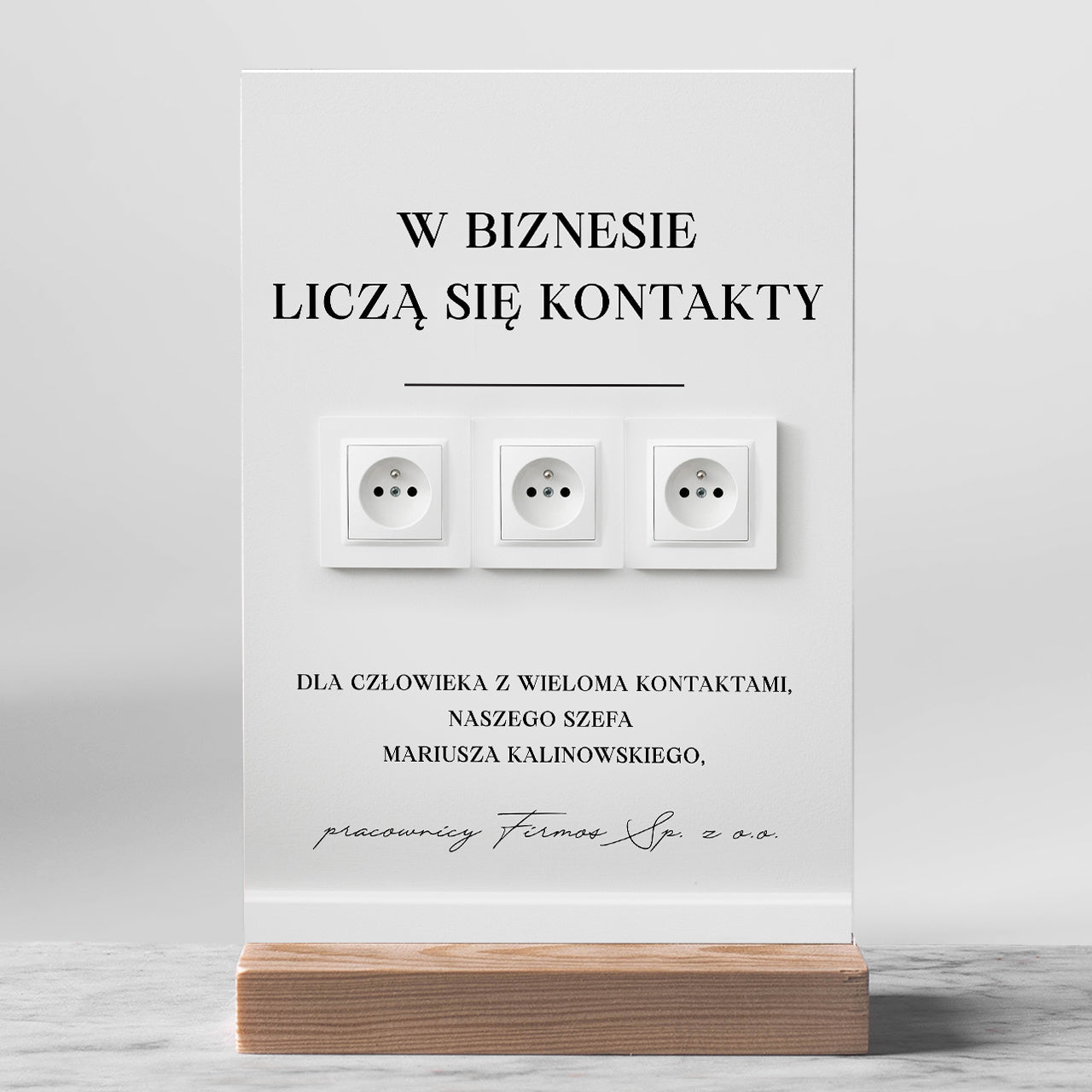 Personalizowana statuetka dla szefa - kontakty