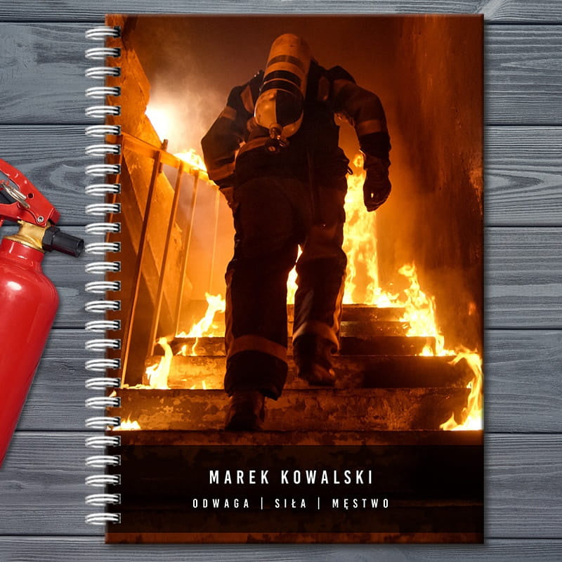 Personalizowany notatnik na Dzień Strażaka prezent na Dzień Strażaka notes dla strażaka prezent dla strażaka 