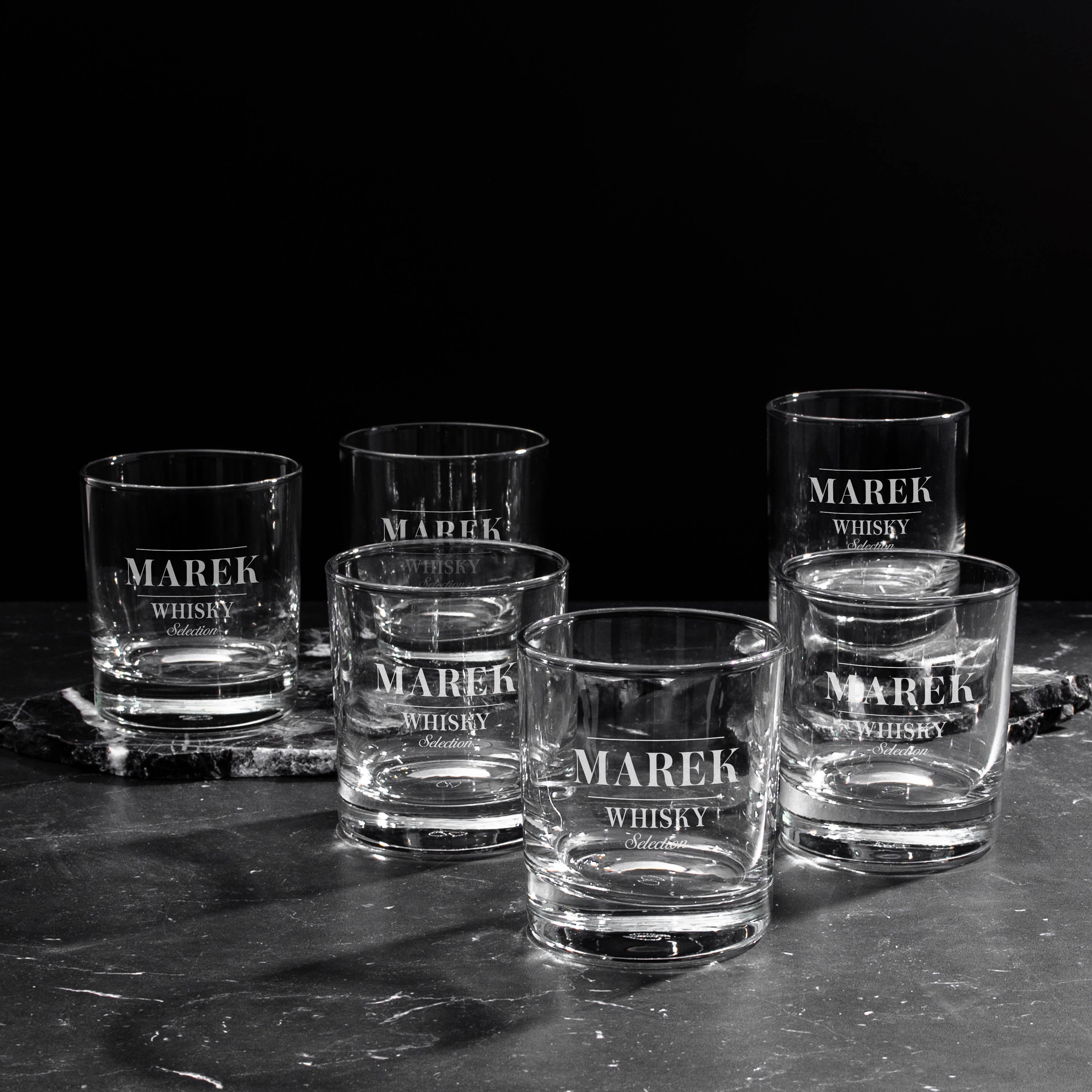 Komplet szklanek do whisky z grawerem 6szt. - Whisky selection
