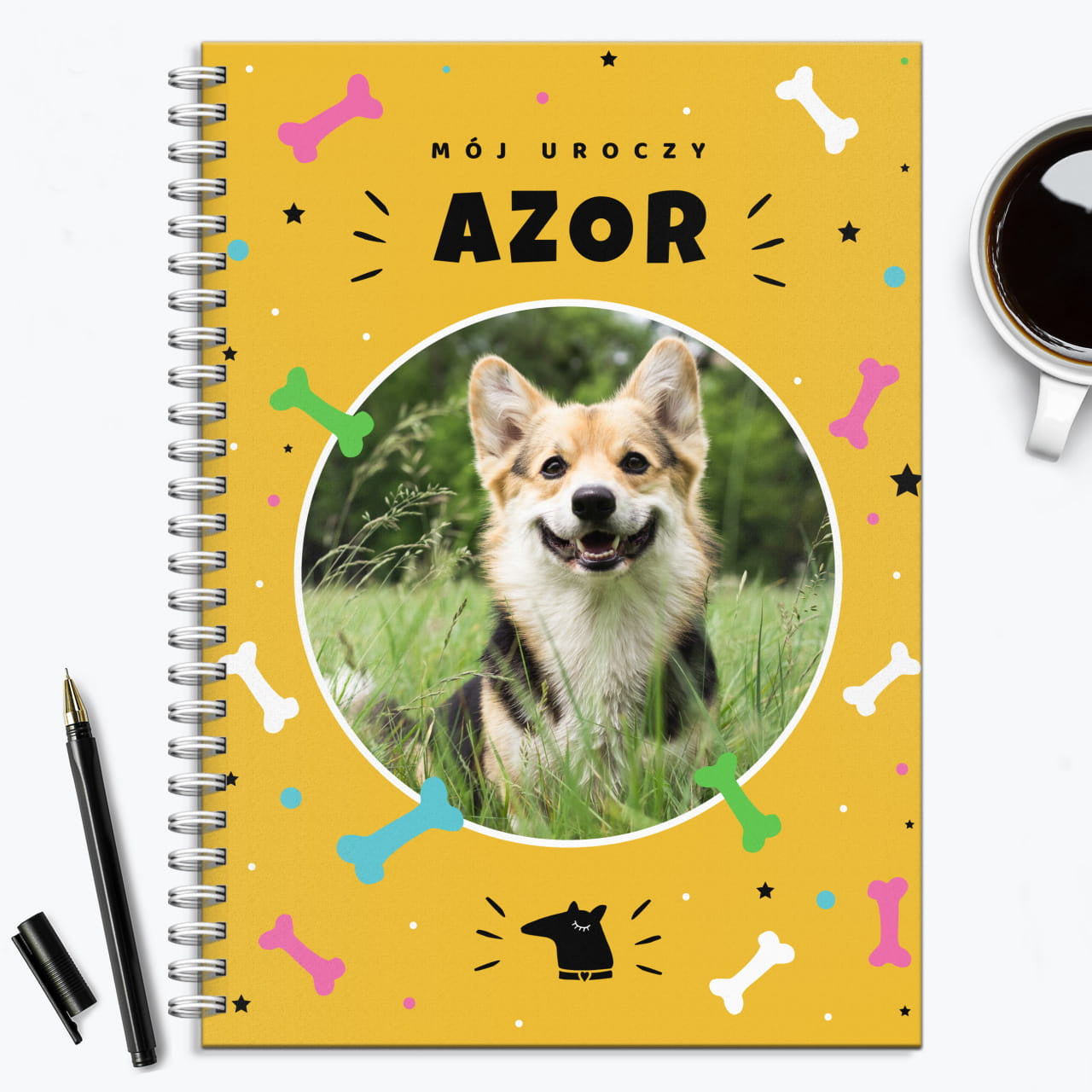 Notes ze zdjęciem - prezent dla psiarza prezent dla miłośnika psów notes personalizowany