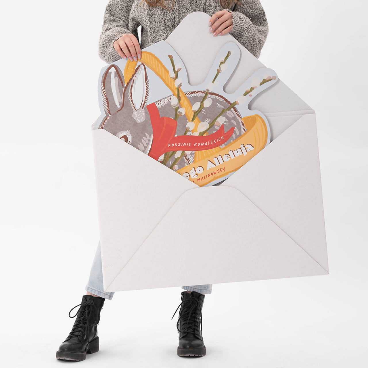 Kartka na Wielkanoc XXL - Zajączek