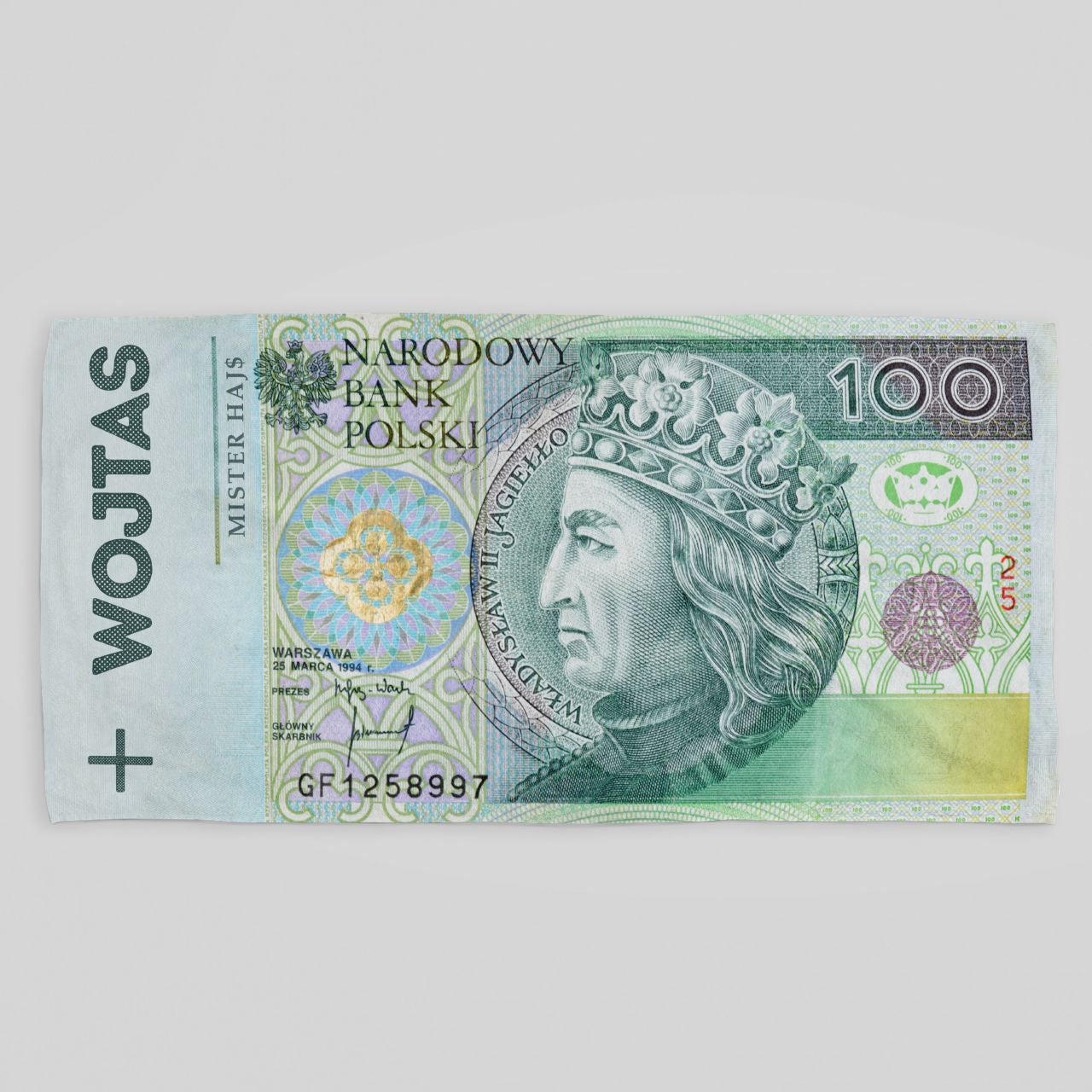 Ręcznik Banknot - prezent z imieniem ręcznik na dzień chłopaka prezent na dzień chłopaka