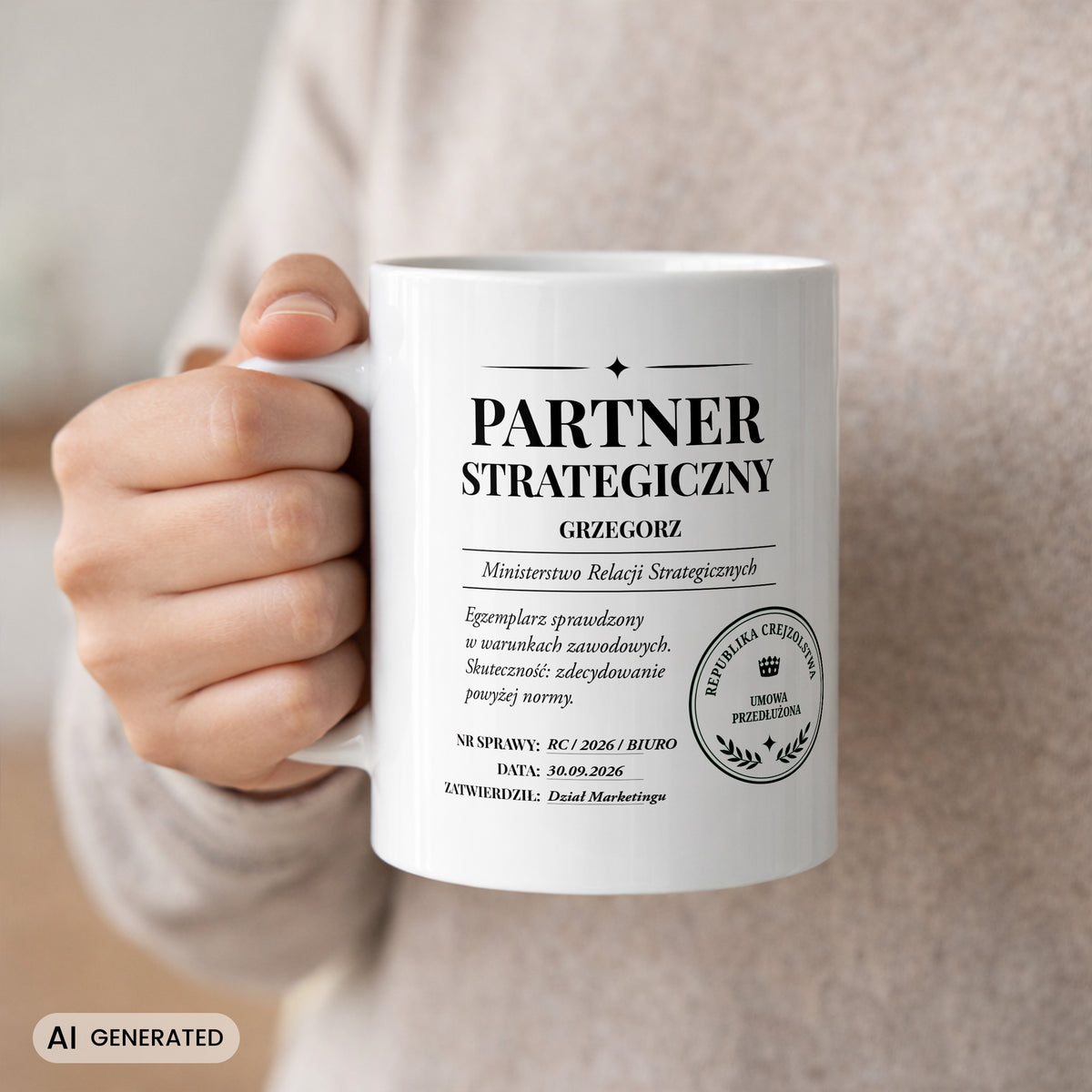 Personalizowany kubek dla chłopaka - partner strategiczny