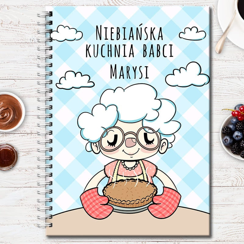 Personalizowany zeszyt do przepisów na prezent dla babci prezent na dzień babci zeszyt na przepisy