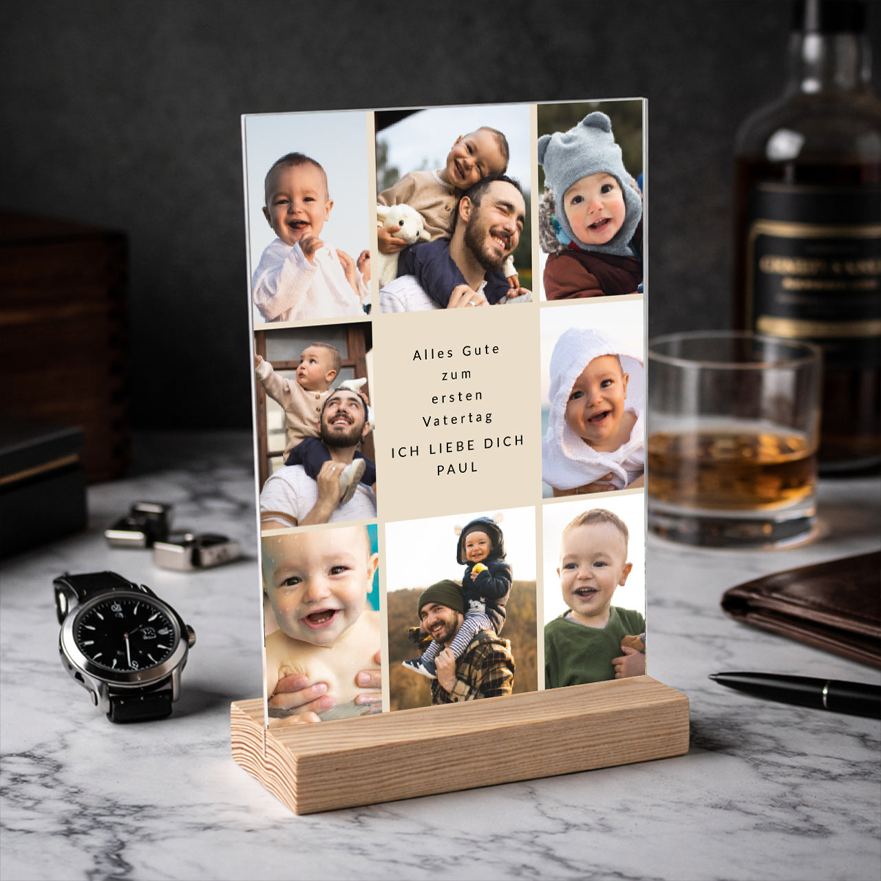 Personalisierte Statue – Geschenk zum ersten Vater
