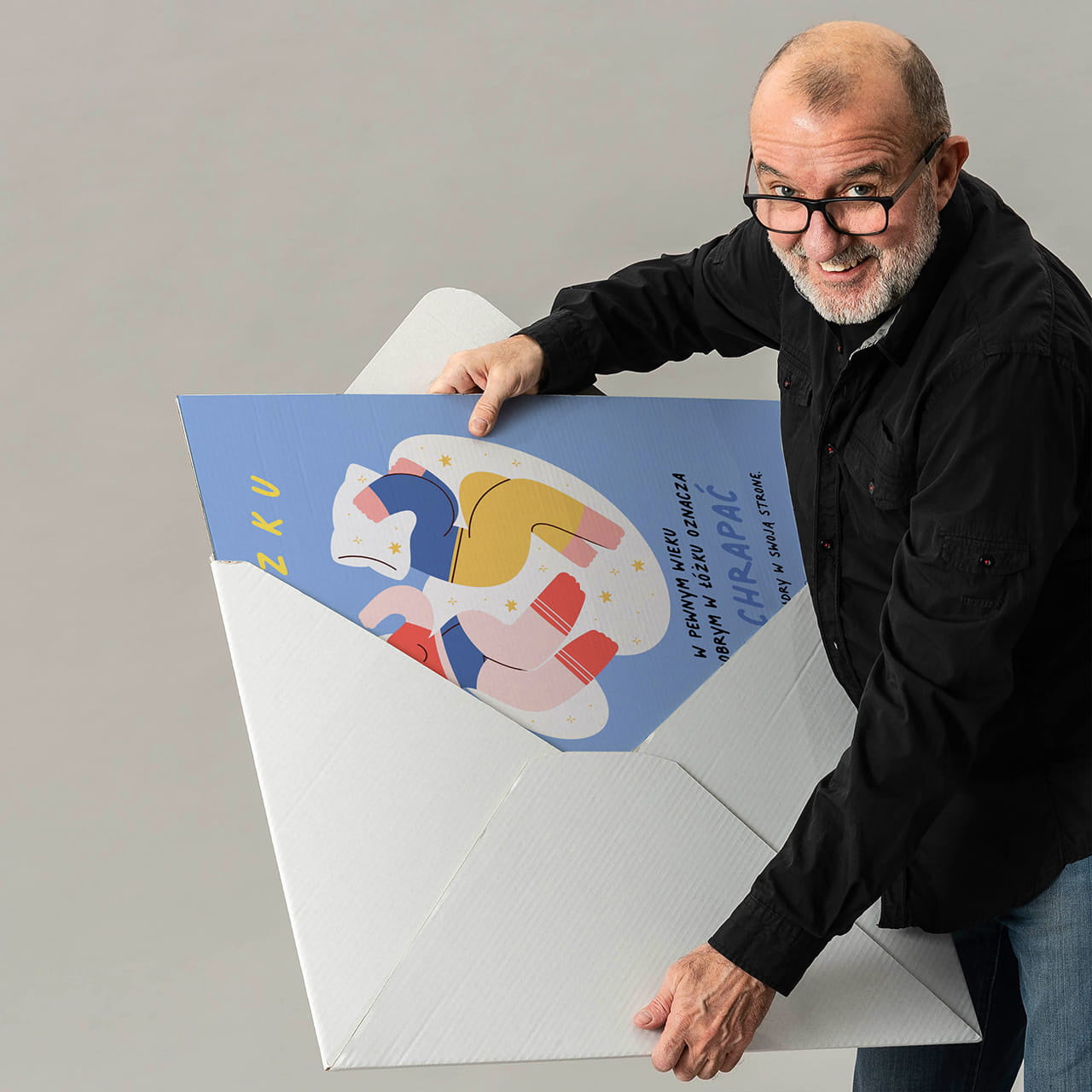 Personalizowana kartka xxl dla męża - dobry w łóżku