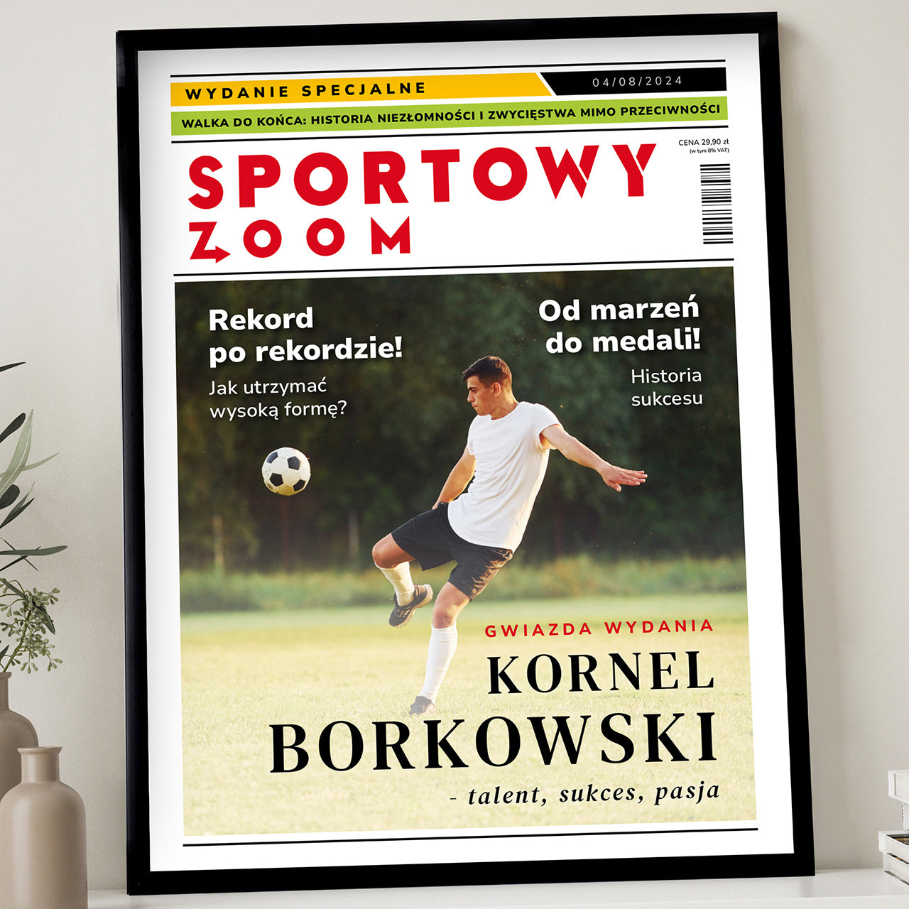 Plakat dla sportowca - sportowy zoom prezent dla sportowca prezent dla miłośnika sportu, prezent dla aktywnych