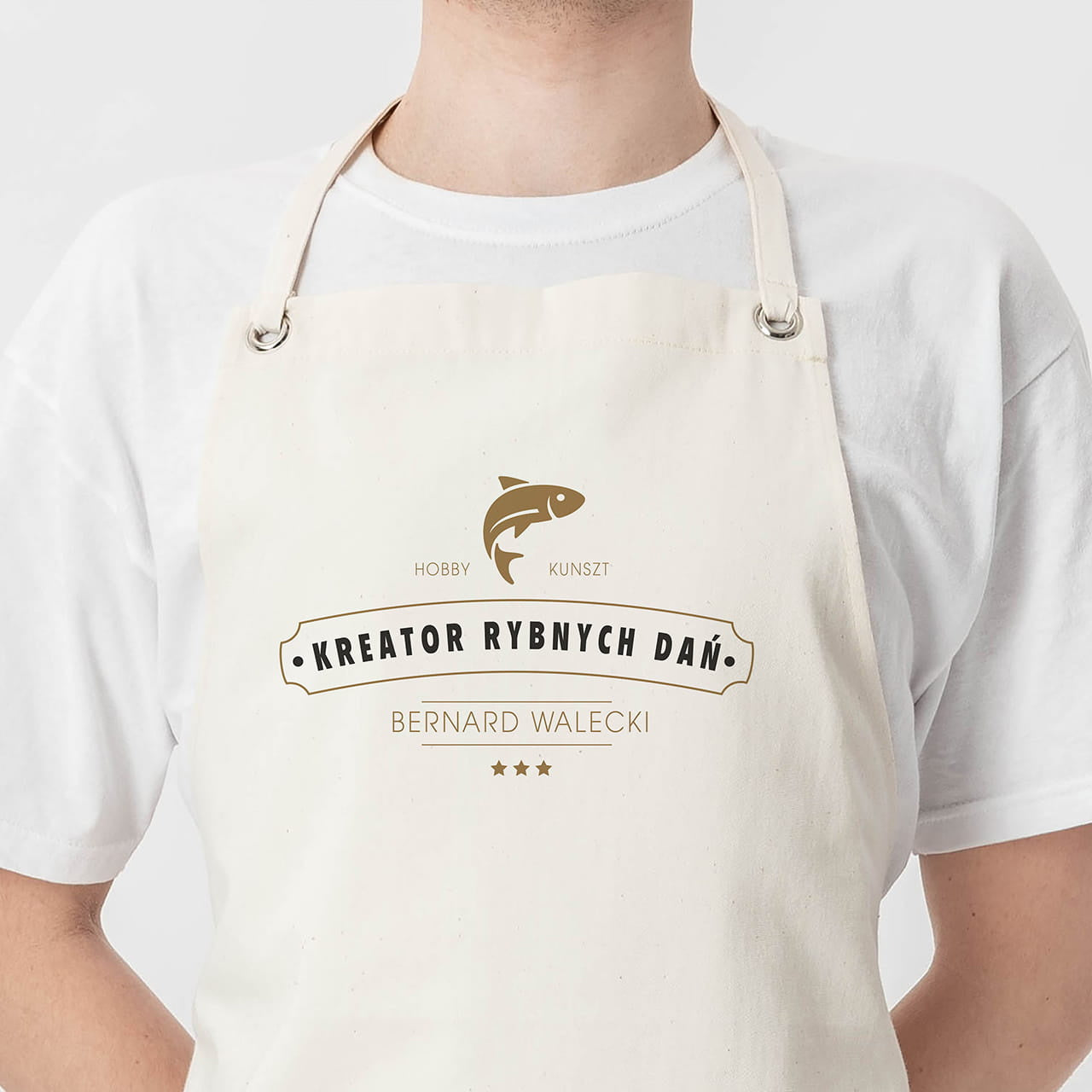 Personalizowany fartuch dla wędkarza prezent dla wędkarza gadżet dla wędkarza fartuch personalizowany