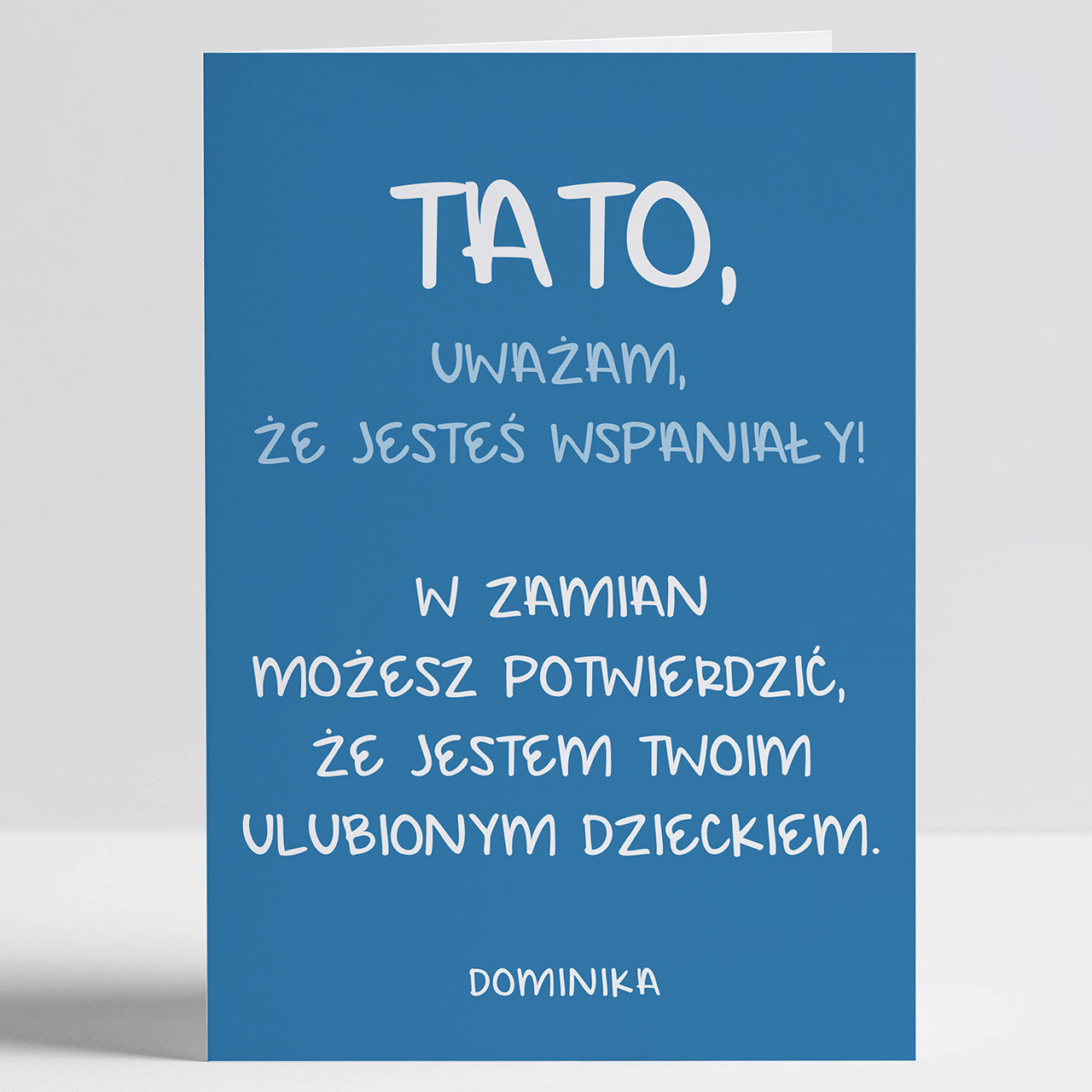 Kartka na Dzień Taty - jesteś wspaniały
