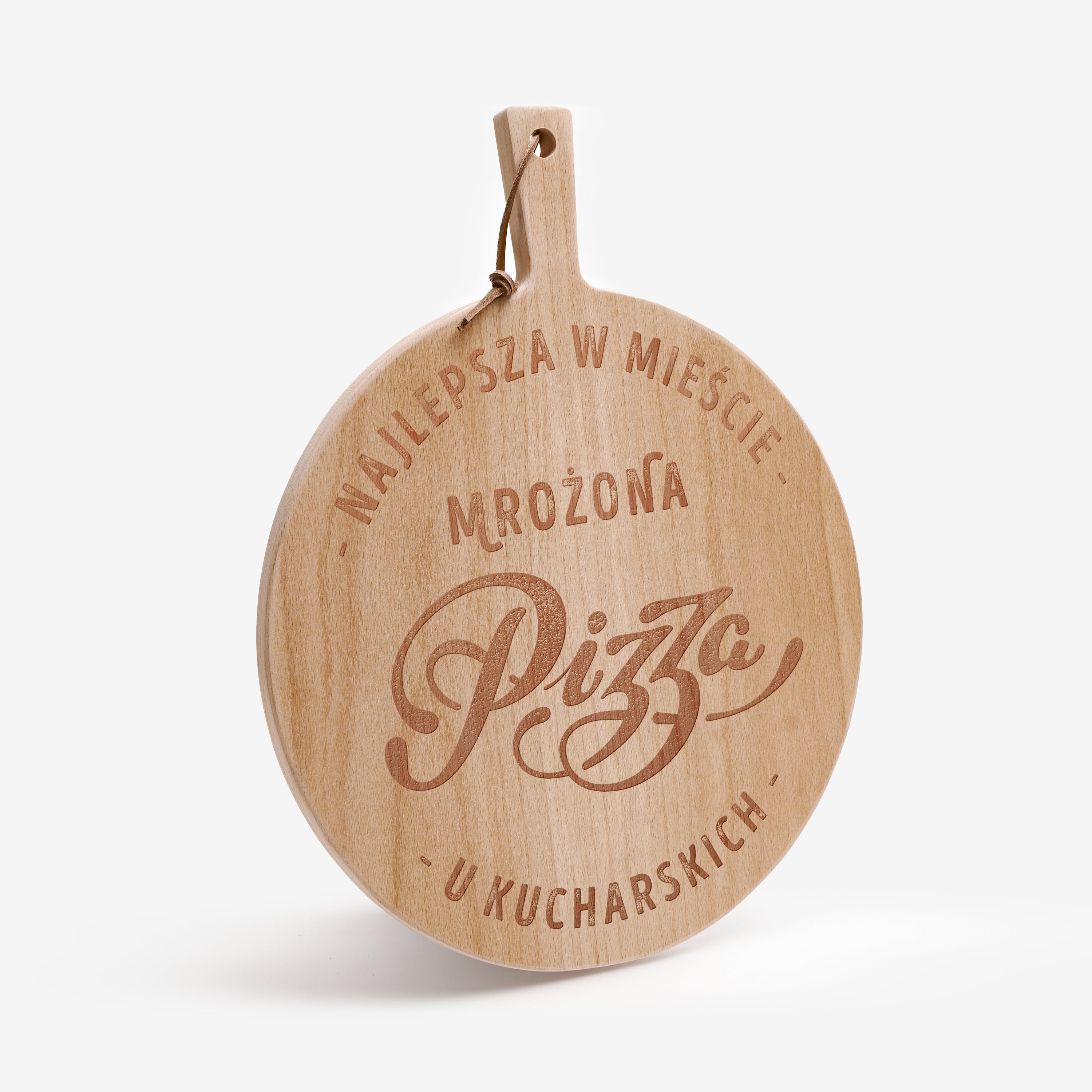 Grawerowana deska pod pizzeę - prezent na parapetówkę