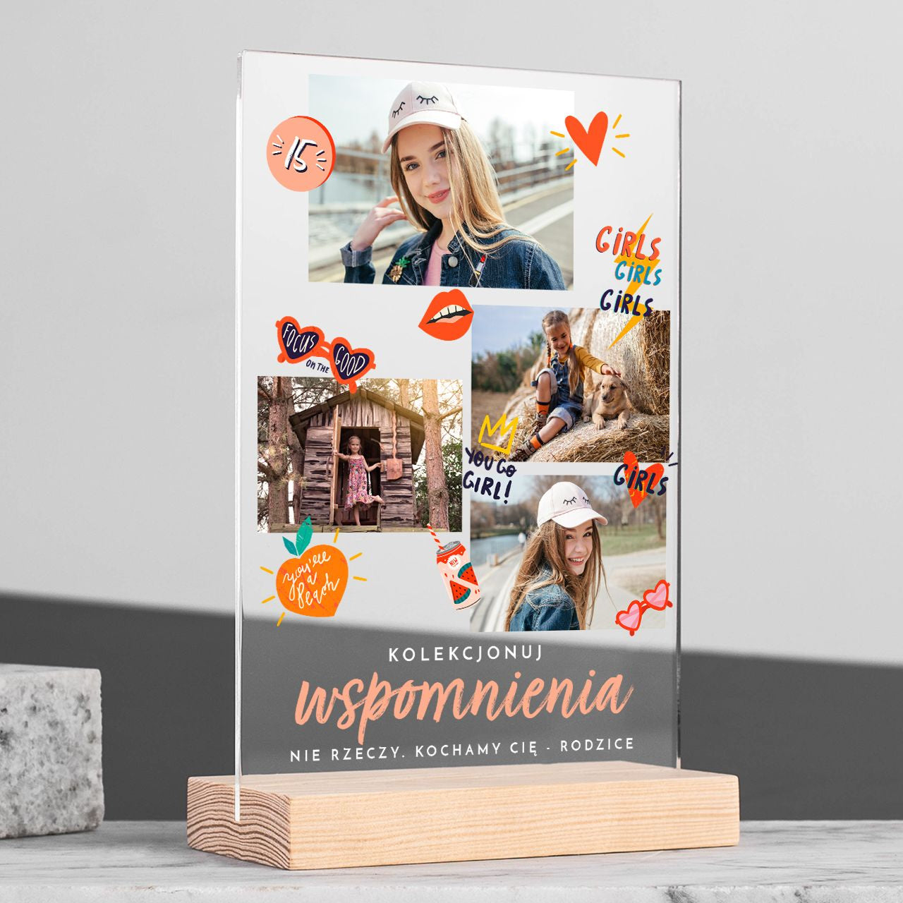 Personalizowana ramka plexi na prezent dla 15 latki