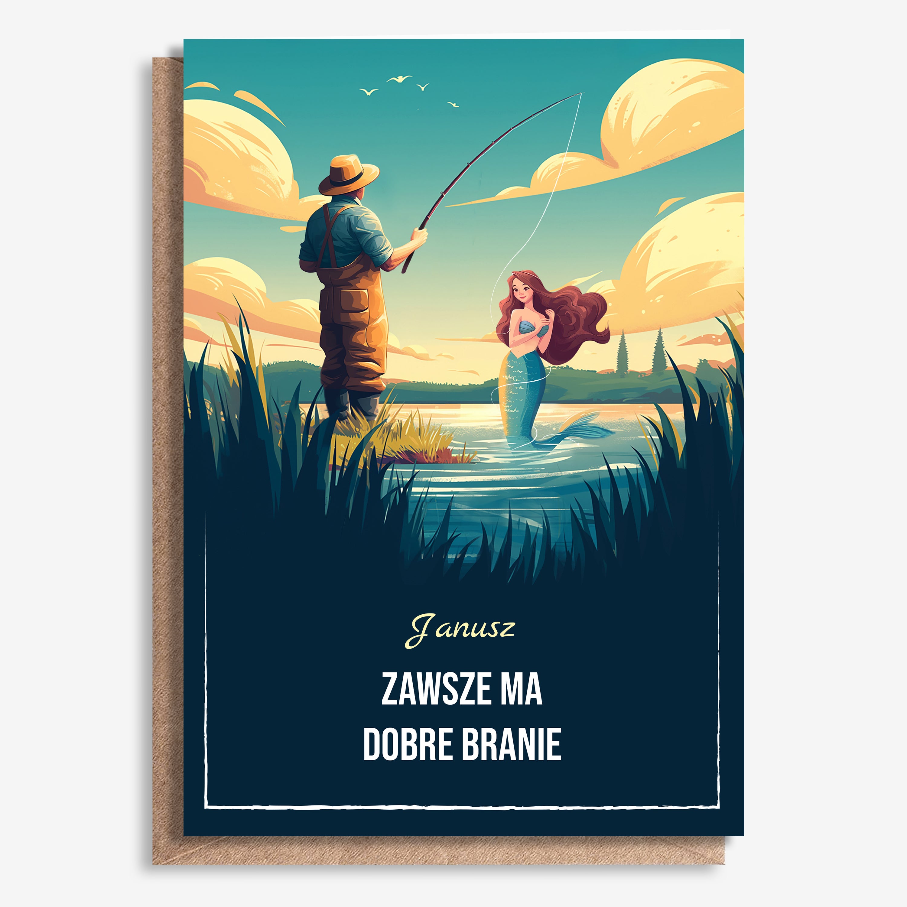 Kartka urodzinowa dla wędkarza - Dobre Branie