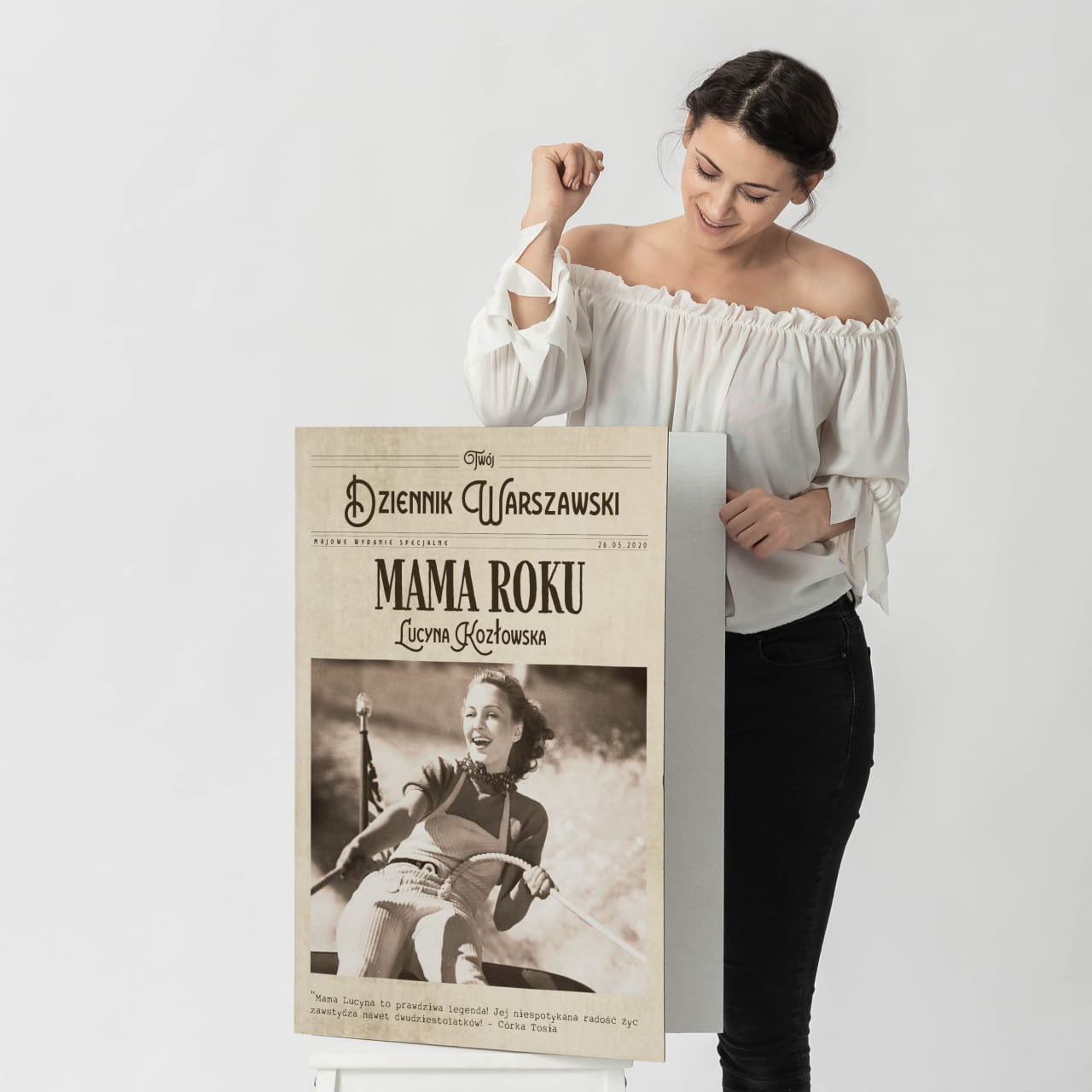 Kartka na Dzień Mamy A4 - Dziennik Mama Roku kartka personalizowana kartka dla mamy upominek dla mamy prezent dla mamy