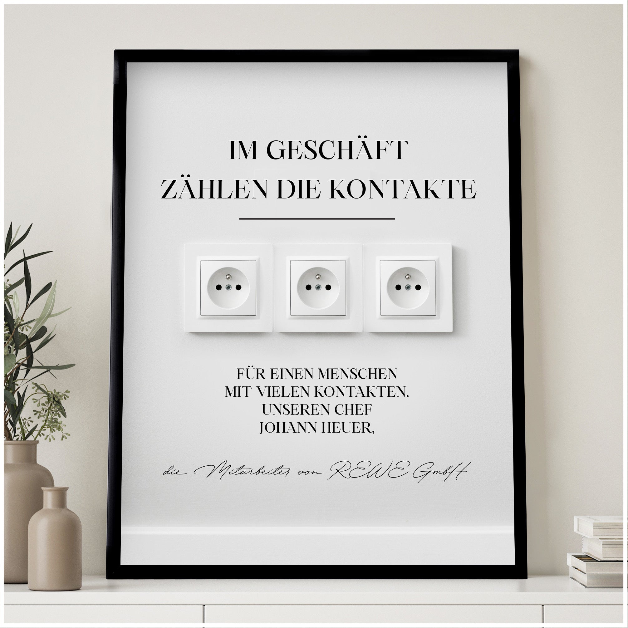 Poster für den Chef DIE KONTAKTE ZÄHLEN