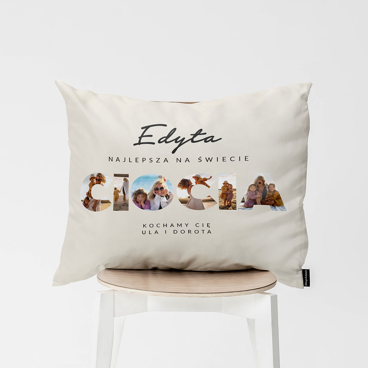 Personalizowana poduszka dla cioci - kolaż zdjęć poduszka dla cioci poduszka ze zdjęciami