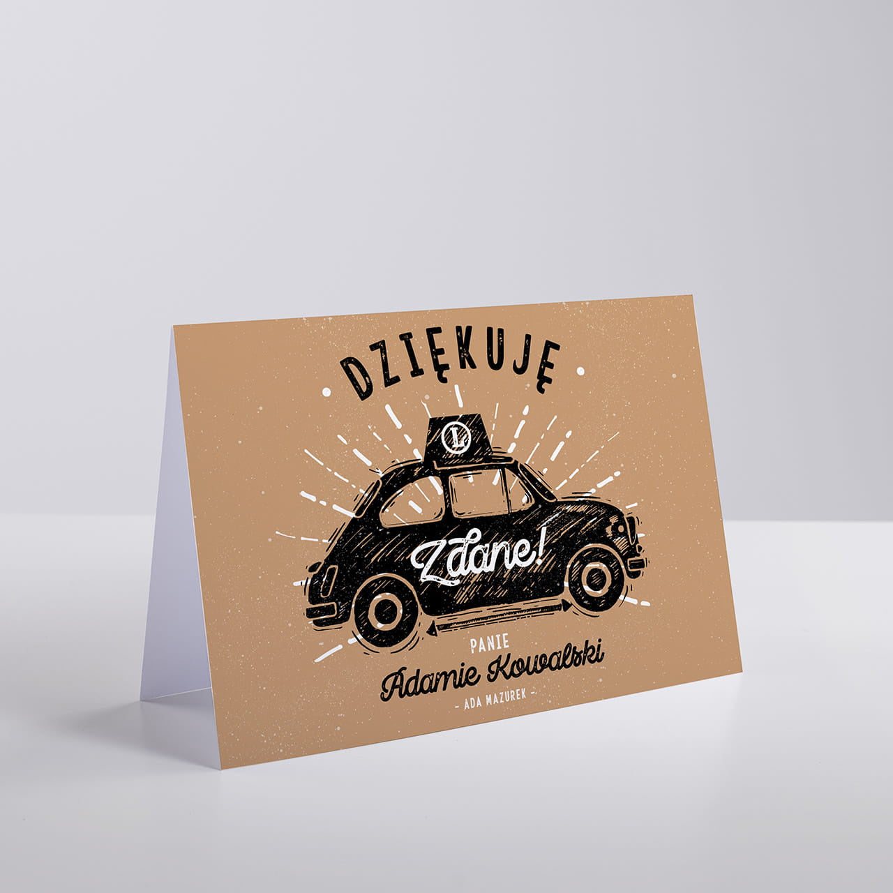 Personalizowana kartka dla instruktora jazdy