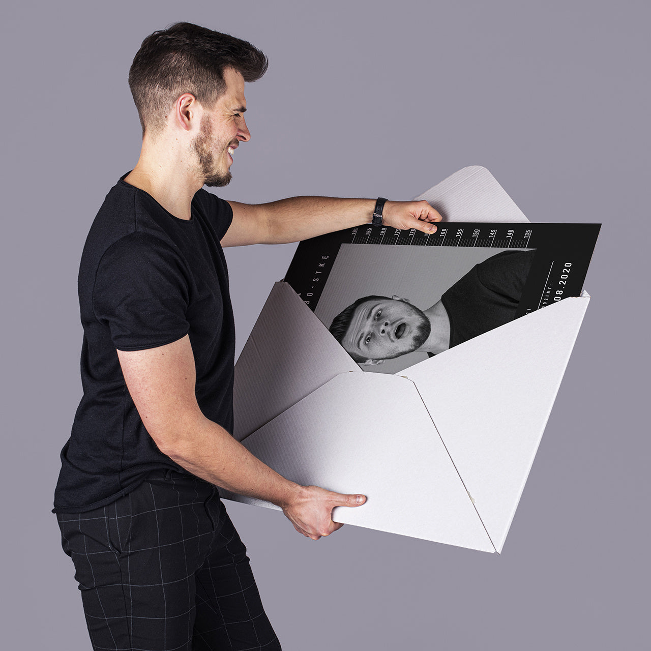 Śmieszna kartka urodzinowa XXL - Skazany - prezent na urodziny kartka na urodziny prezent dla niego