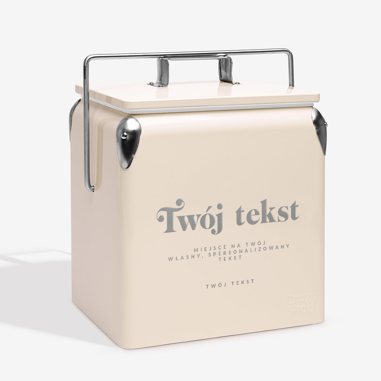 Personalizowana lodówka turystyczna - Twój Tekst przenośna lodówka turystyczna personalizowany prezent 