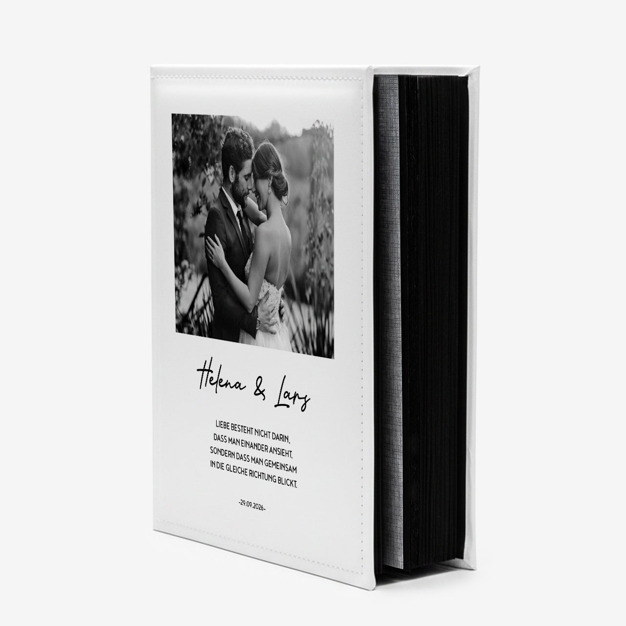 Personalisiertes HOCHZEITSALBUM für eingeklebte Fotos