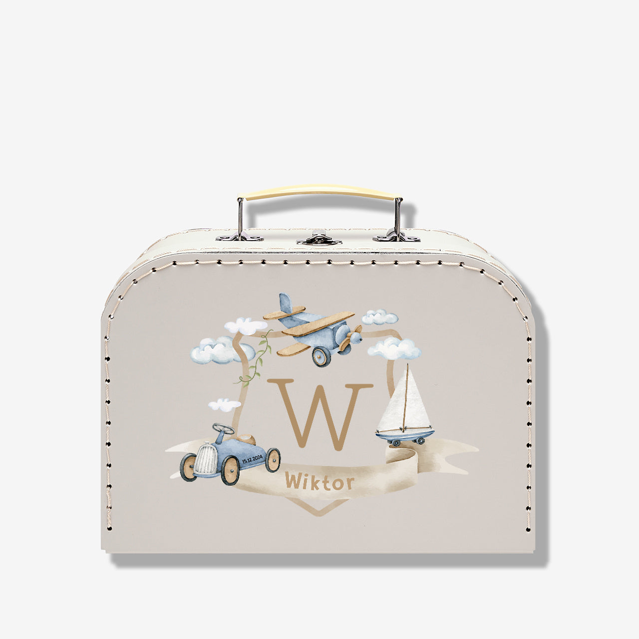 Personalizowana walizka na pamiątki - prezent z okazji narodzin dziecka prezent dla młodych rodziców