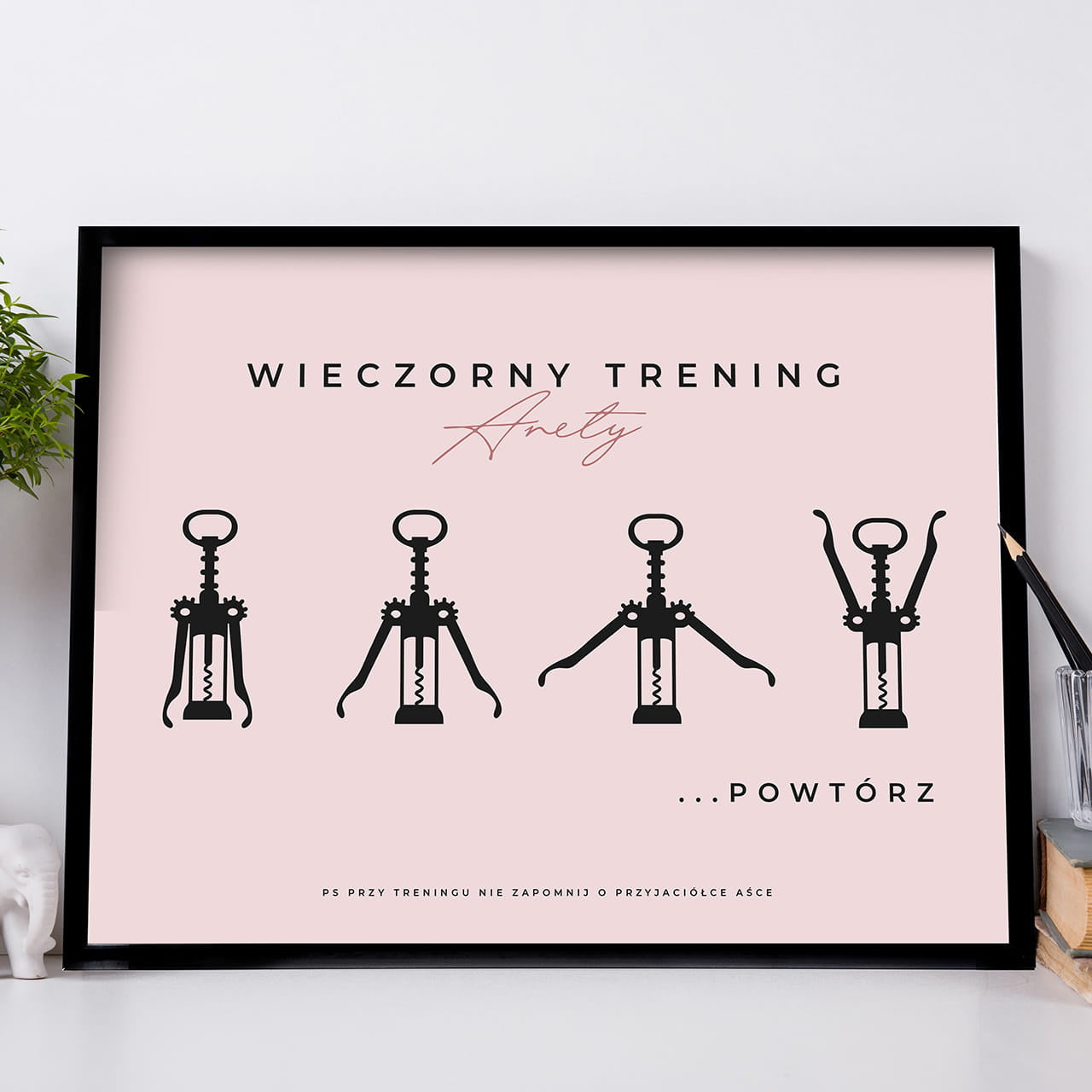Śmieszny pkakat dla przyjaciółki - trening