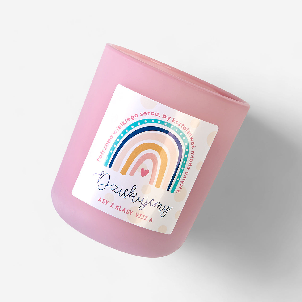 Personalizowana świeca - podziękowanie dla nauczycielki
