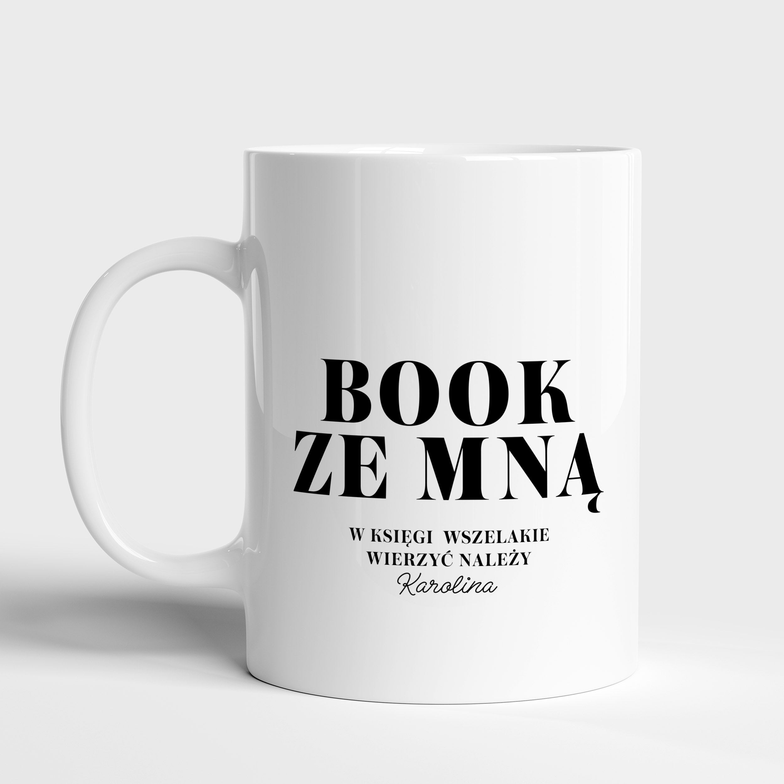 Kubek dla miłośnika książek - Book Ze Mną prezent dla książkary prezent dla mola książkowego kubek dla książkary