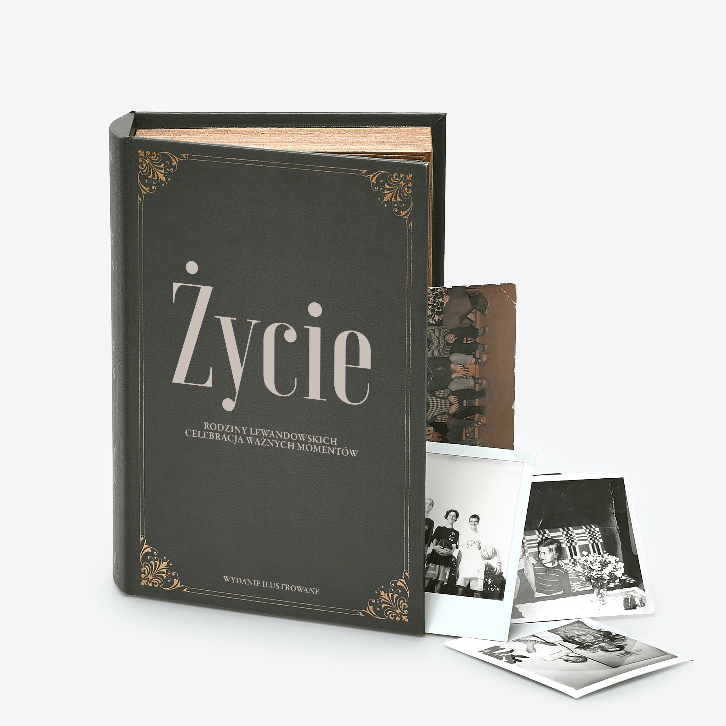 Pudełko książka Życie - prezent dla rodziny pudełko na wspomnienia rodzinne personalizowana szkatułka