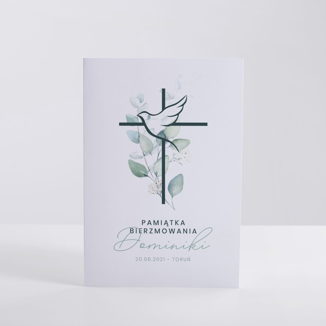 Kartka na bierzmowanie A4 pamiątka bierzmowania kartka personalizowana A4 prezent na bierzmowanie