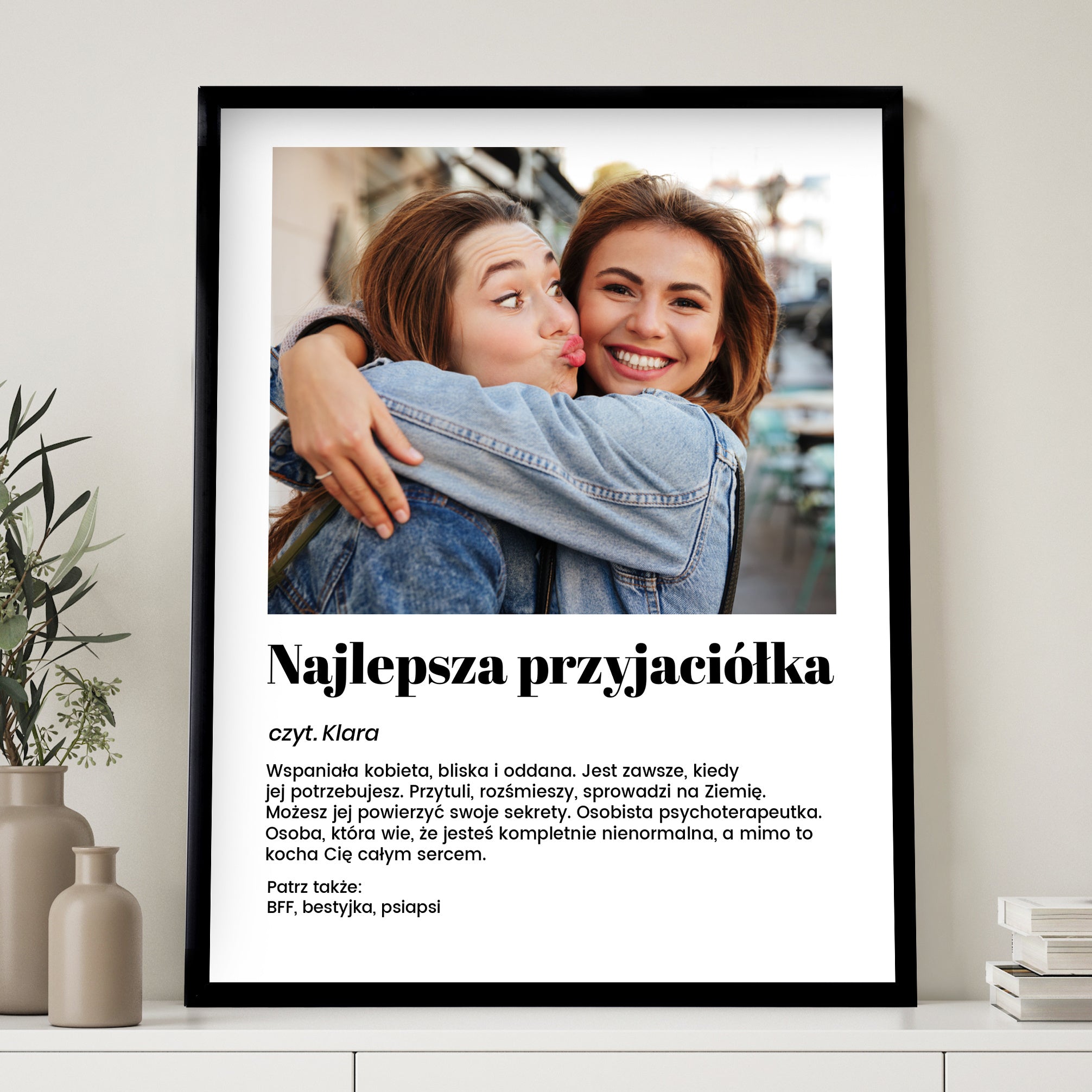 Plakat dla przyjaciółki - Definicja - prezent ze zdjęciem