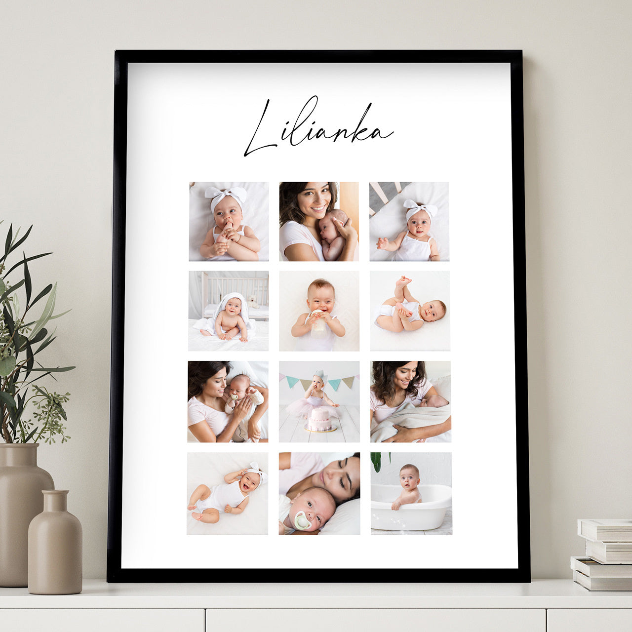 Plakat ze zdjęciami - Kolaż Zdjęć - prezent z okazji chrztu