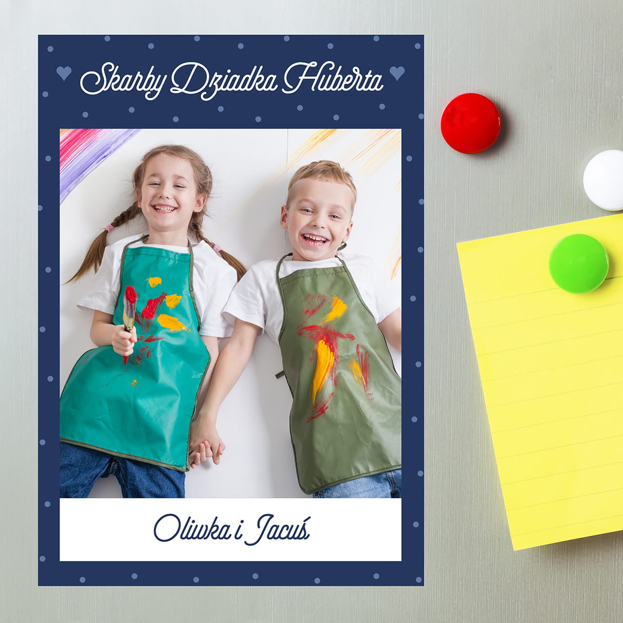 Personalizowany magnes na lodówkę - Skarby Dziadka - upominek na Dzień Dziadka