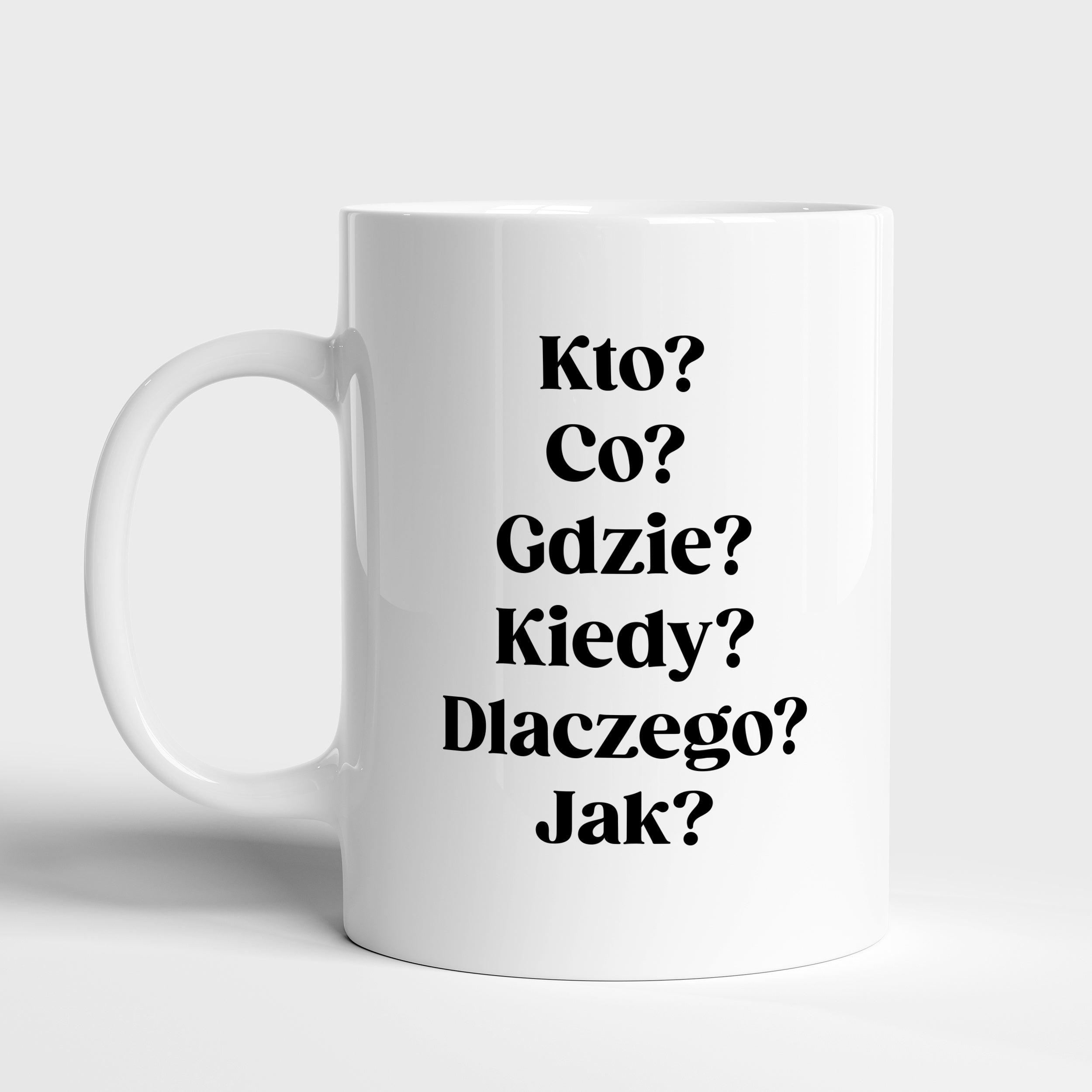 Personalizowany kubek dla dziennikarza - mistrz pytań