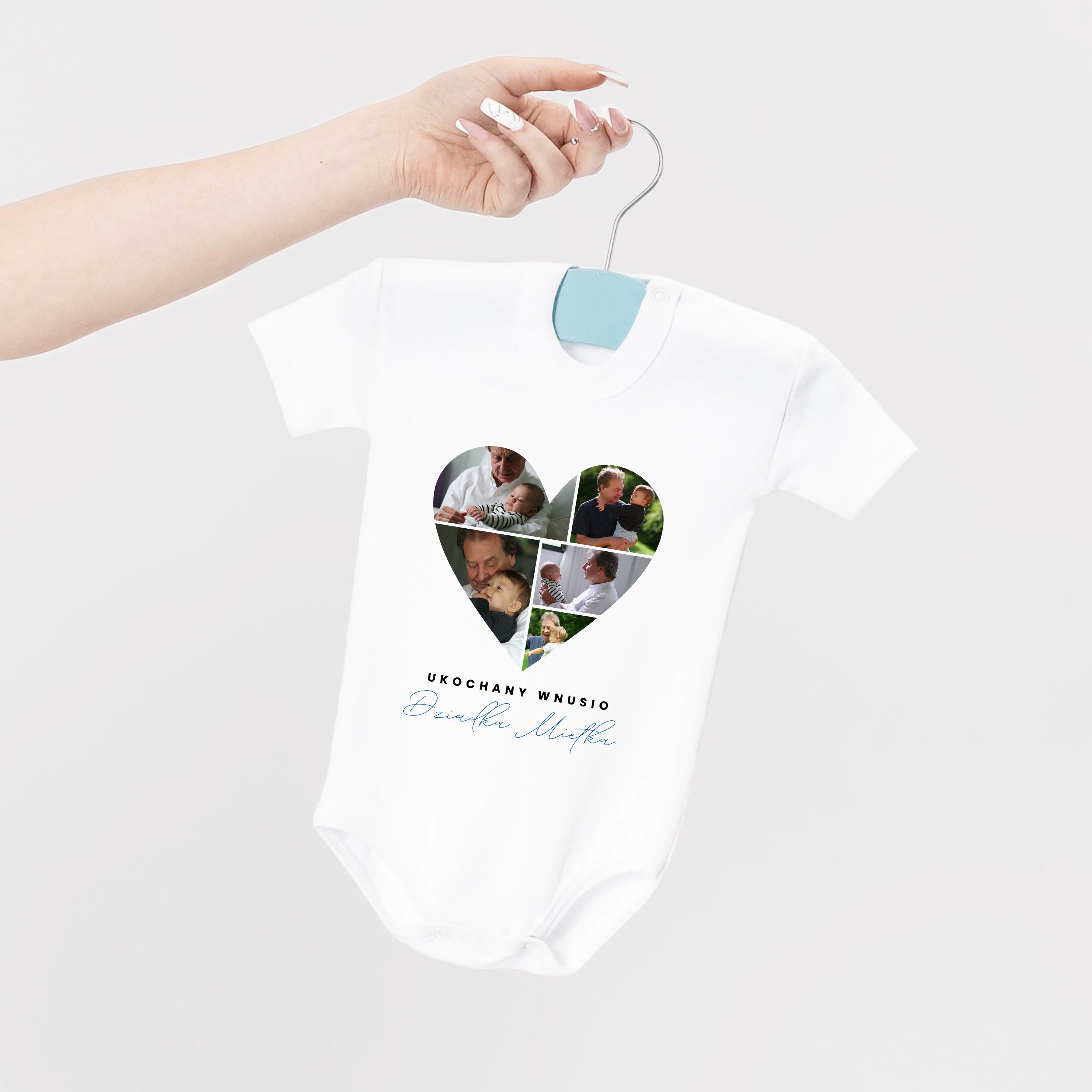 Personalizowane body z imieniem - prezent dla wnuka body dla niemowlaka prezent dla dziecka 