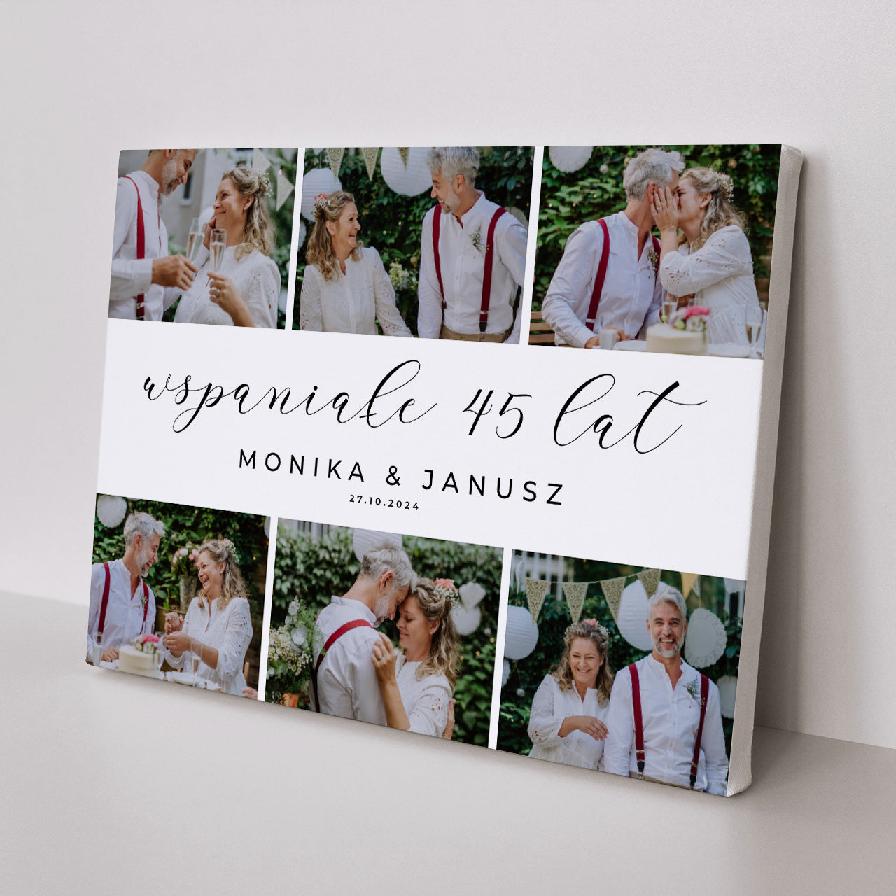 Duży obraz na płótnie Kolaż Zdjęć na Rocznicę Ślubu 100x70