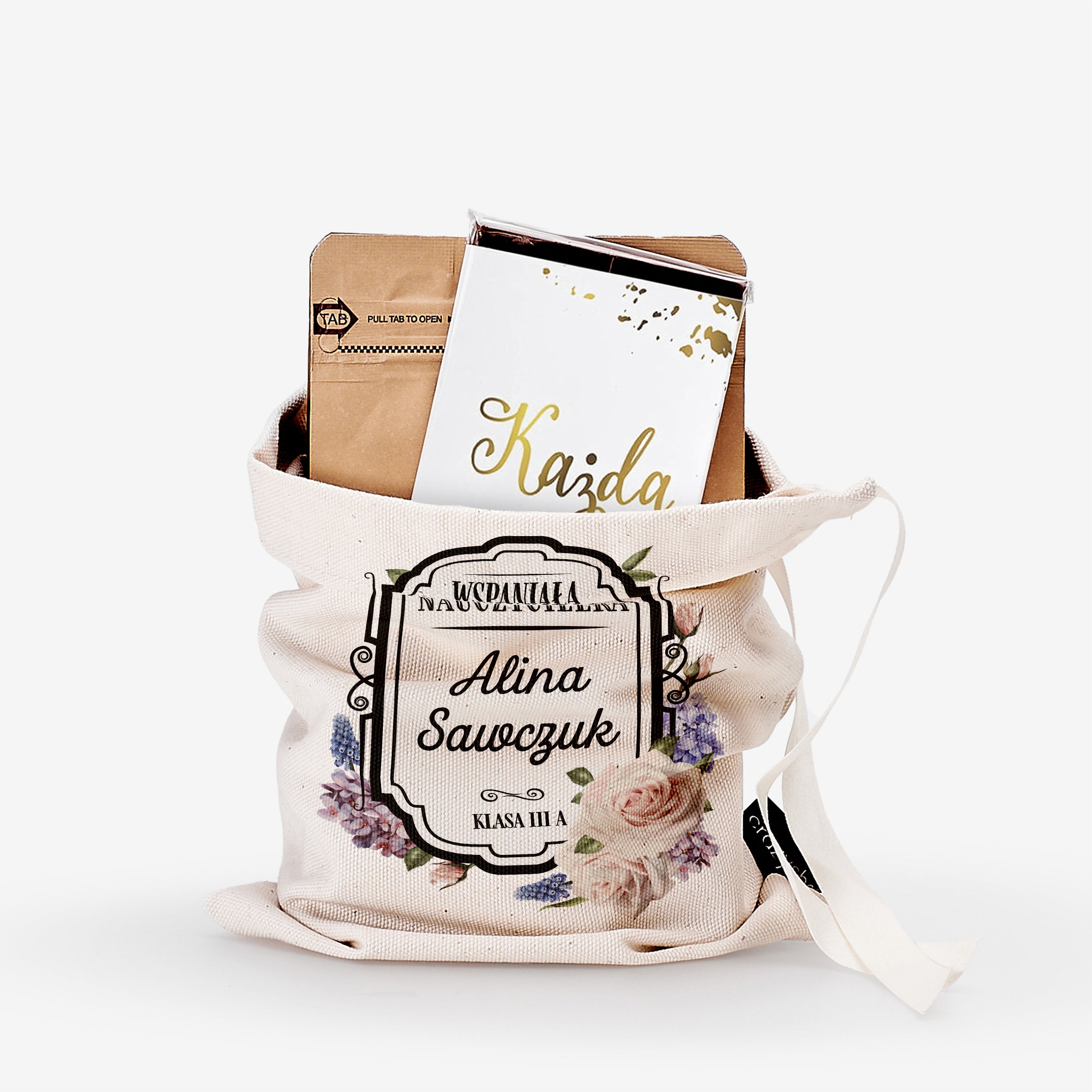 Kawa i czekolada na prezent - prezent dla wychowawczyni prezent dla nauczycielki prezent na dzień nauczyciela