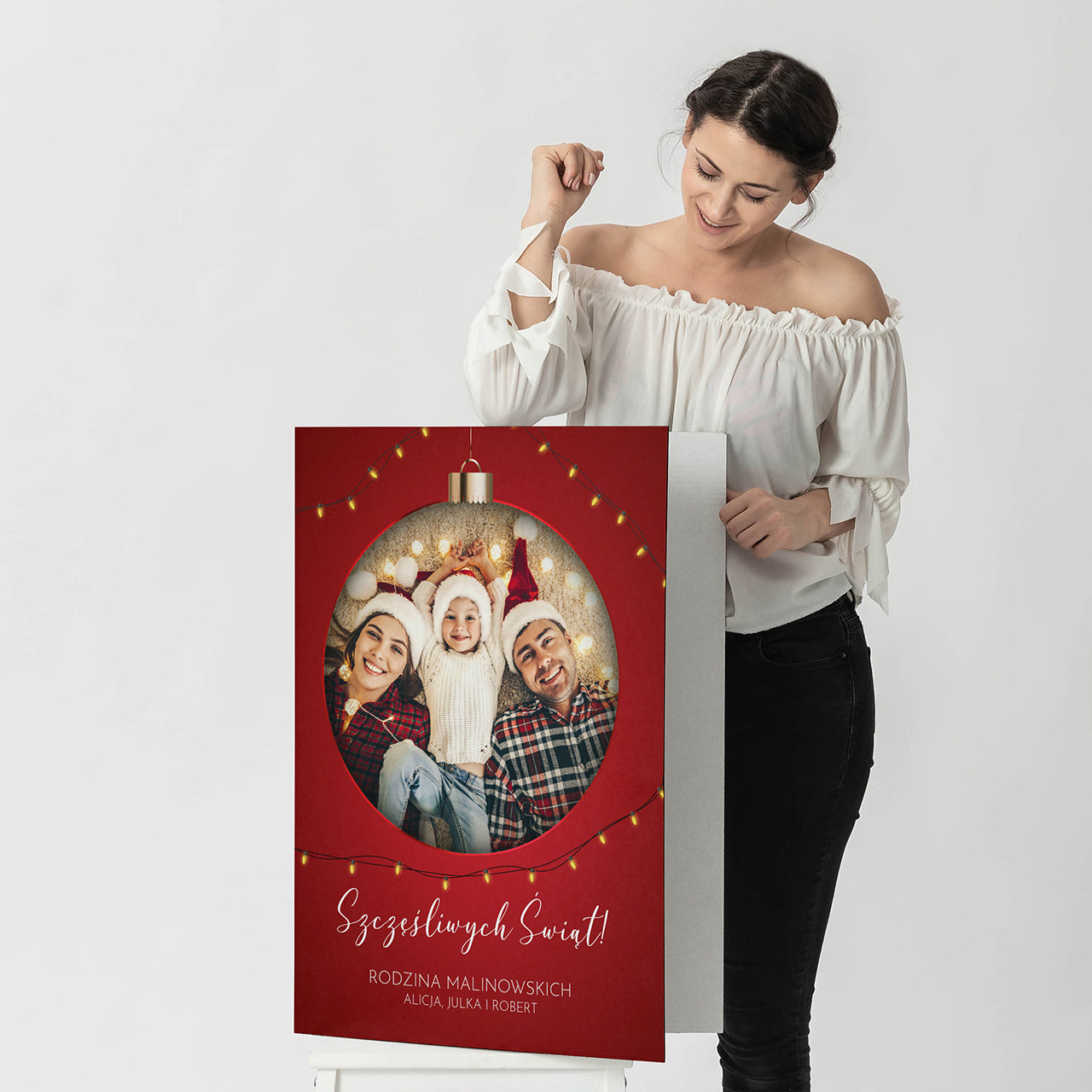 Kartka świąteczna ze zdjęciem XXL - prezent świąteczny dla rodziny