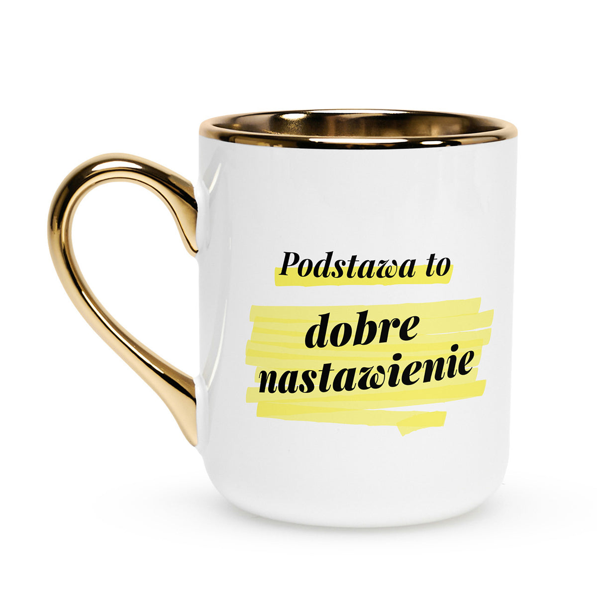 Biało-złoty kubek dla rehabilitanta 