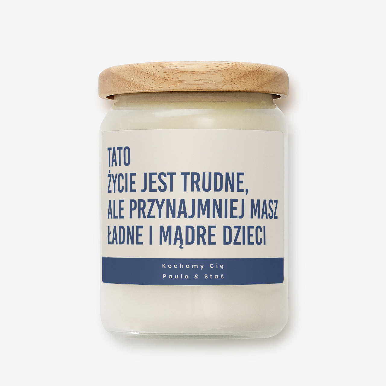 Świeca na Dzień Ojca - prezent dla taty na Dzień Taty świeczka personalizowana dla Taty upominek dla Taty