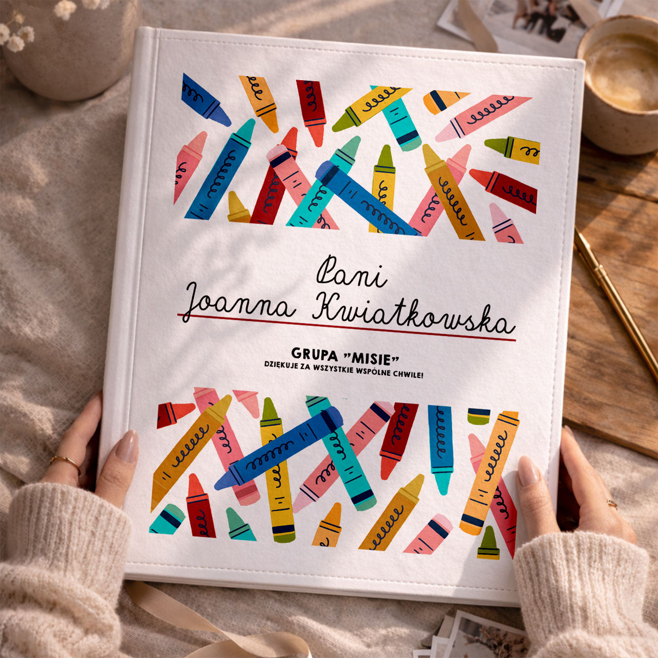 Personalizowany album dla przedszkolanki na zakończenie przedszkola album na zdjęcia prezent na podziękowanie