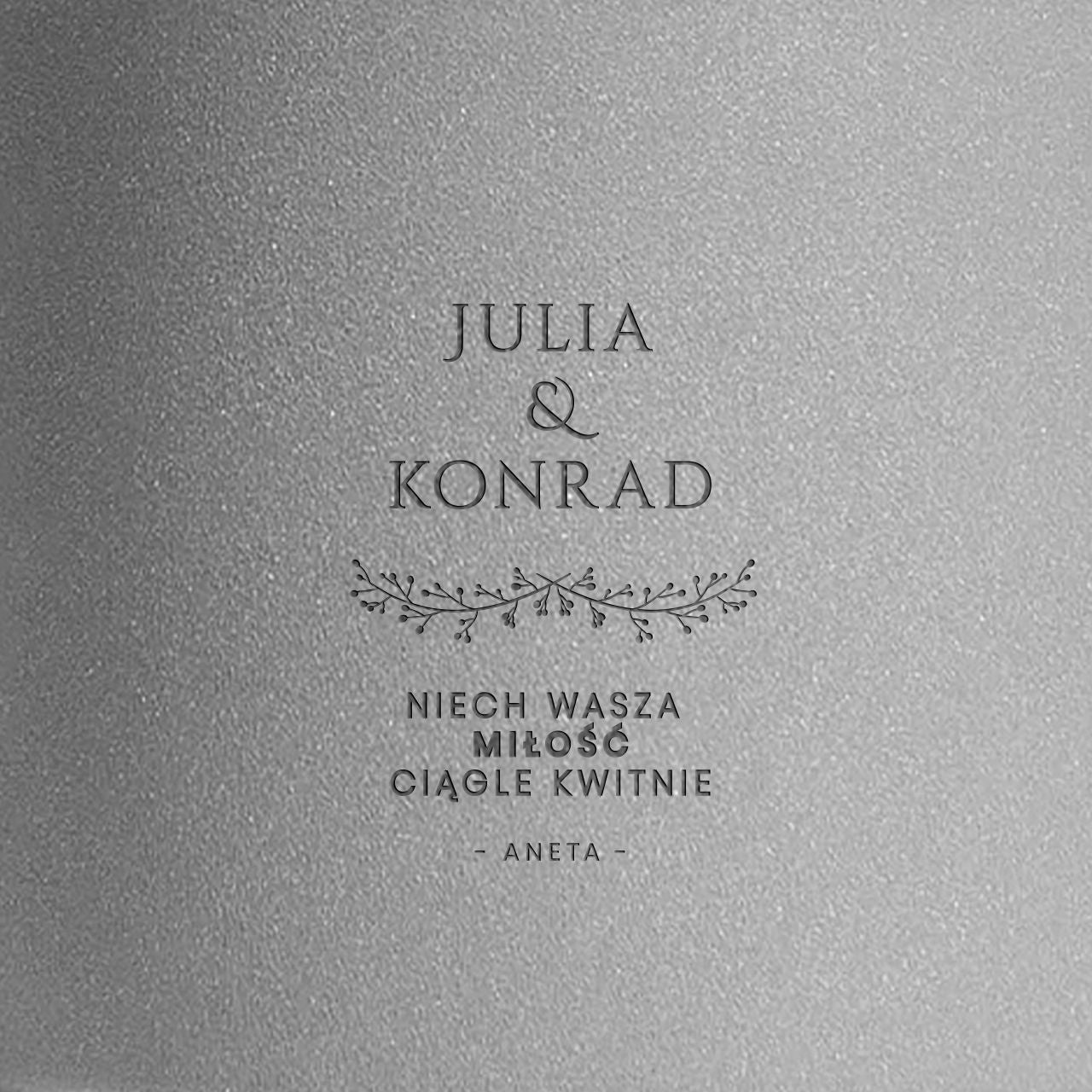 Grawerowana doniczka na Rocznicę Ślubu prezent na rocznicę ślubu prezent dla pary doniczka z grawerem