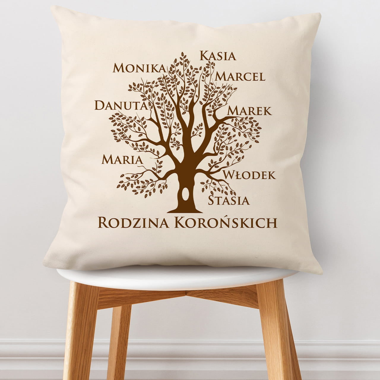 Poduszka drzewo genealogiczne poduszka drzewo genealogiczne prezent dla rodziny poduszka