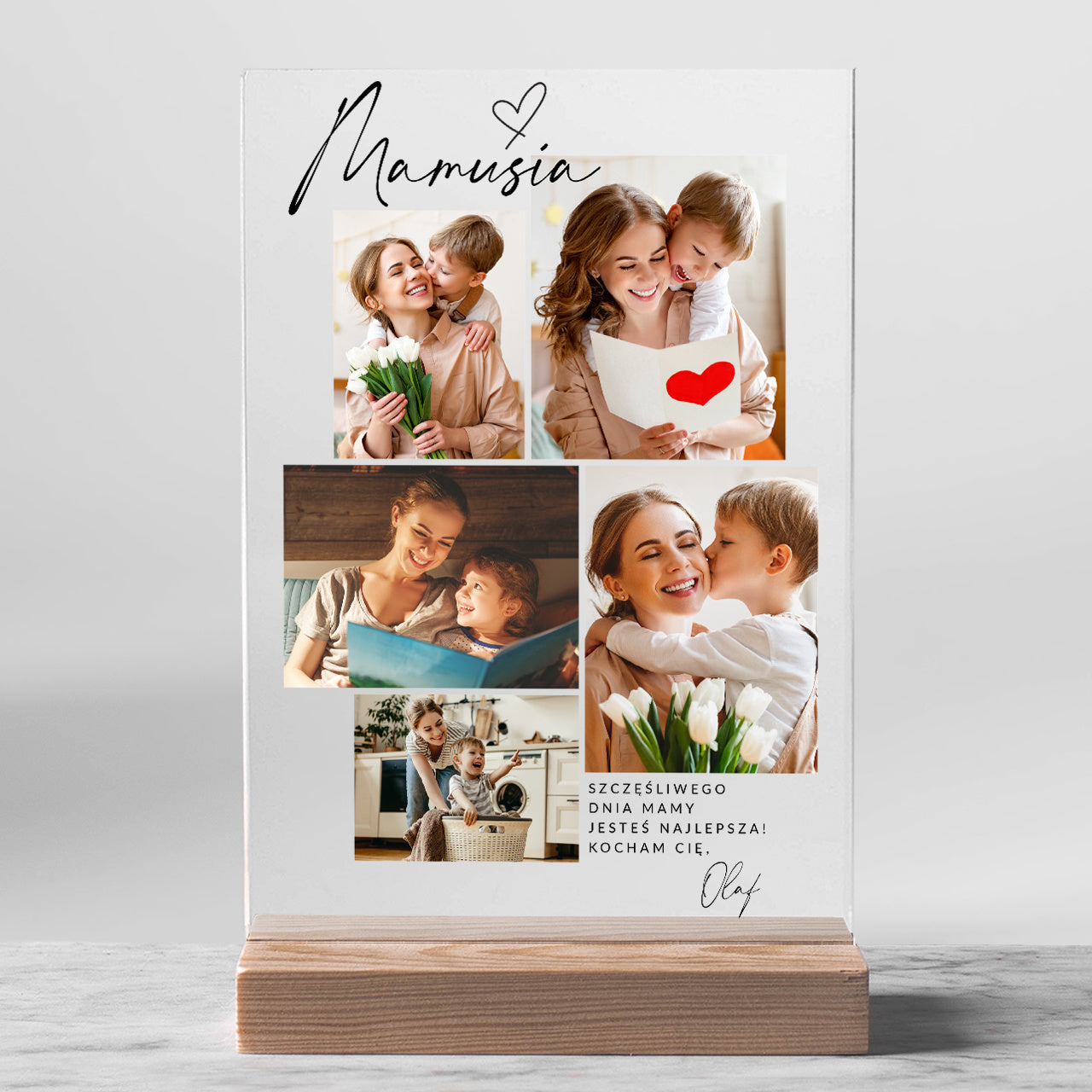 Statuetka ze zdjęciami - prezent na Dzień Mamy prezent dla mamy statuetka dla mamy
