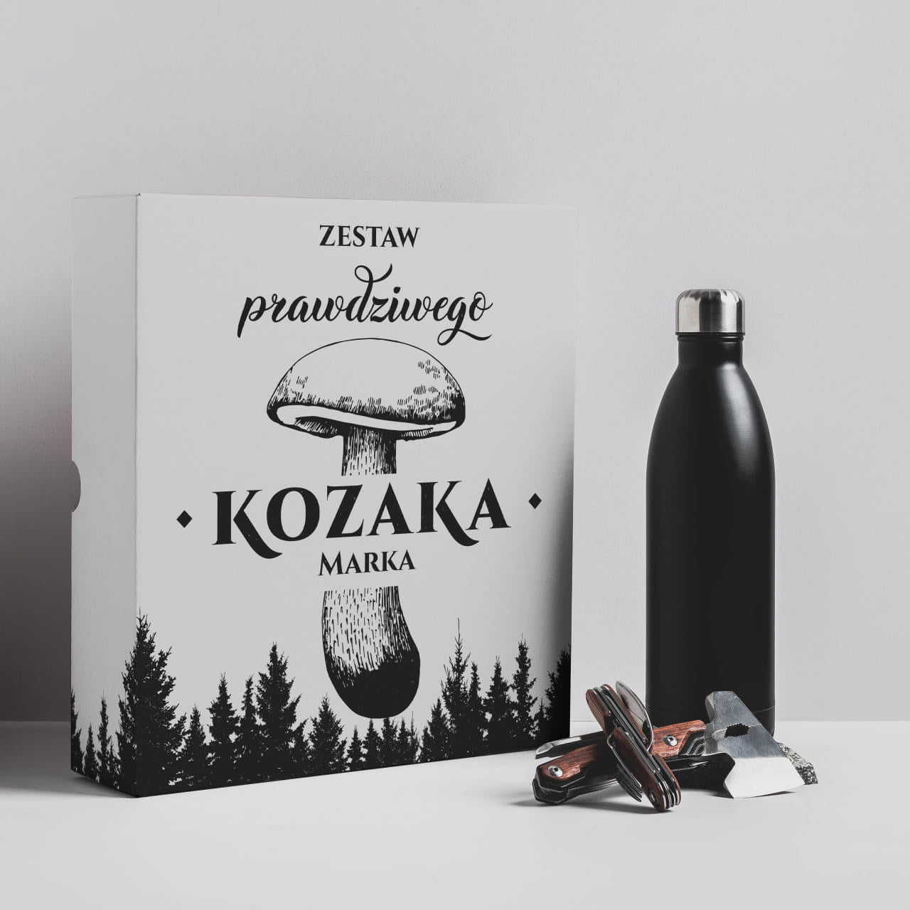 Zestaw survivalowy dla grzybiarza prezent dla grzybiarza akcesoria dla grzybiarza prezent dla miłośnika lasu