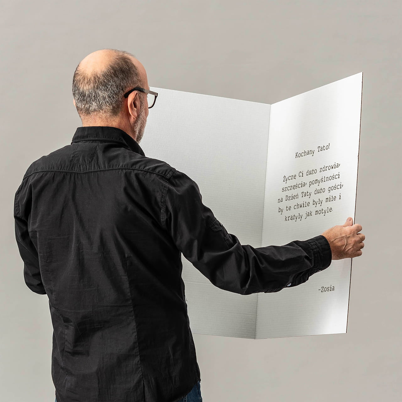 Duża kartka ze zdjęciem - Dziennik - prezent na Dzień Ojca prezent dla taty prezent na dzień taty kartka dla taty