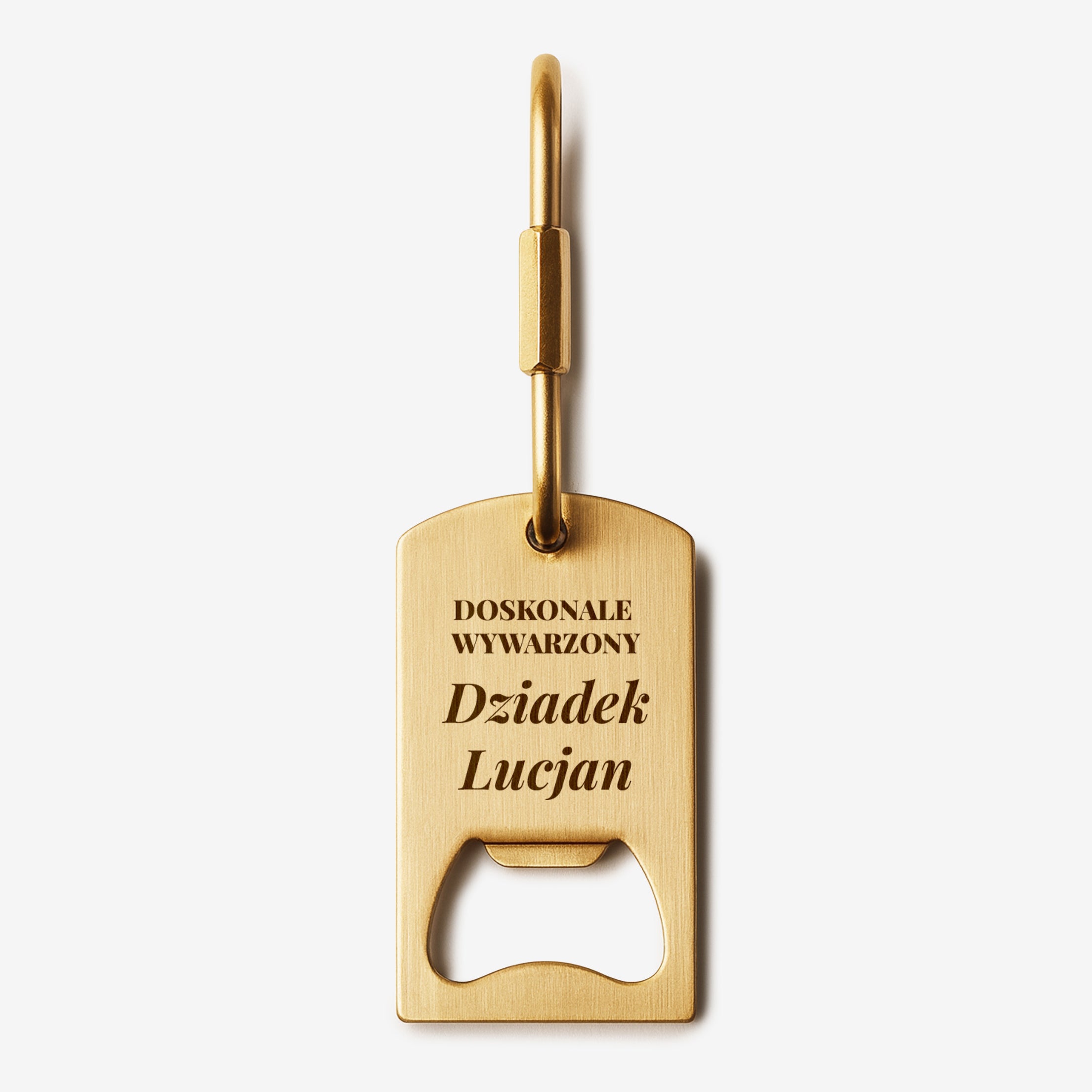 Brelok otwieracz do piwa z grawerem - upominek na Dzień Dziadka