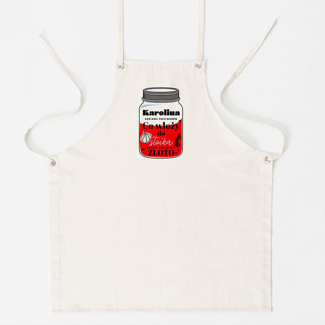 Personalizowany fartuch dla babci - słoik prezent dla babci prezent na dzień babci fartuch na dzień babci