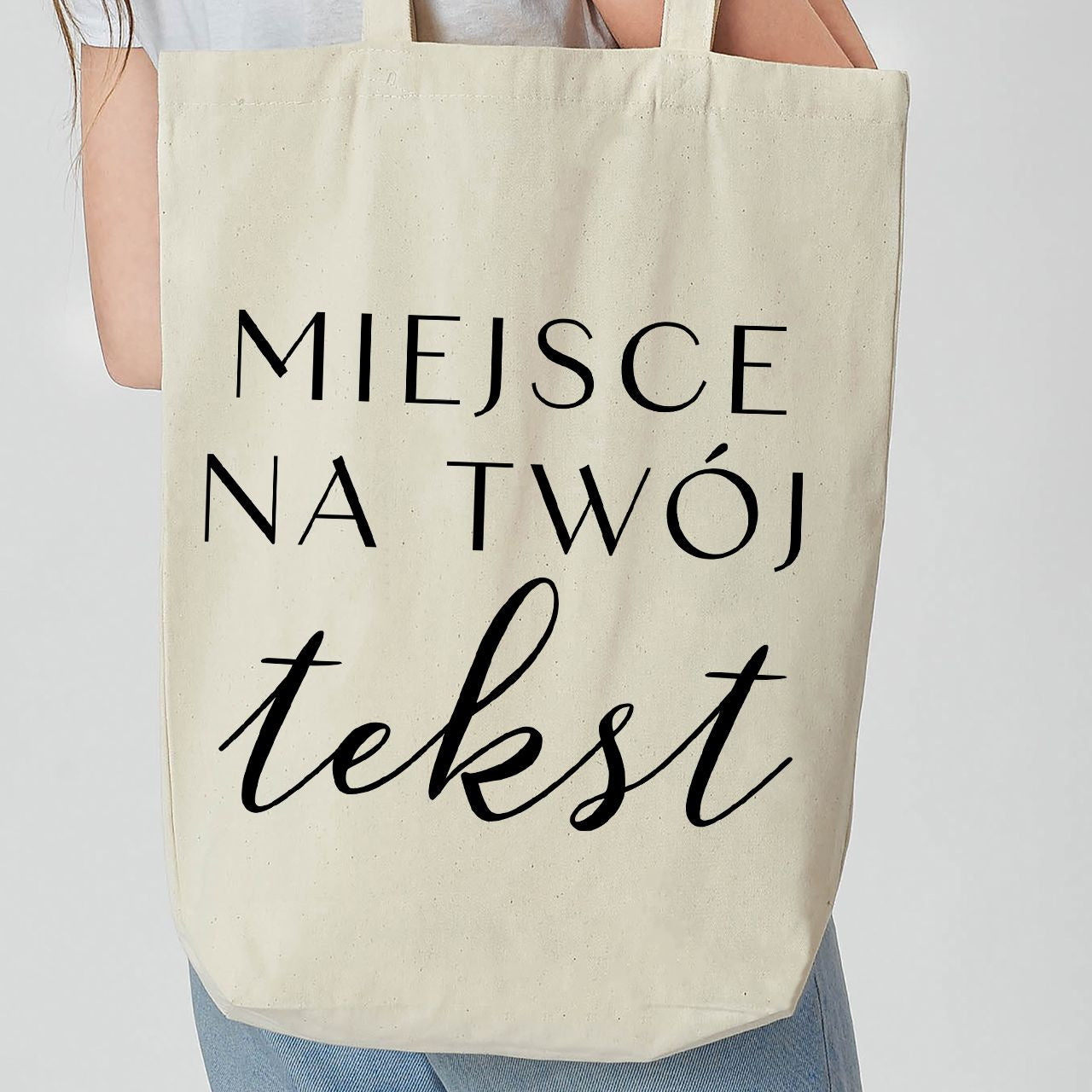 Personalizowana torba na zakupy z własnym nadrukiem