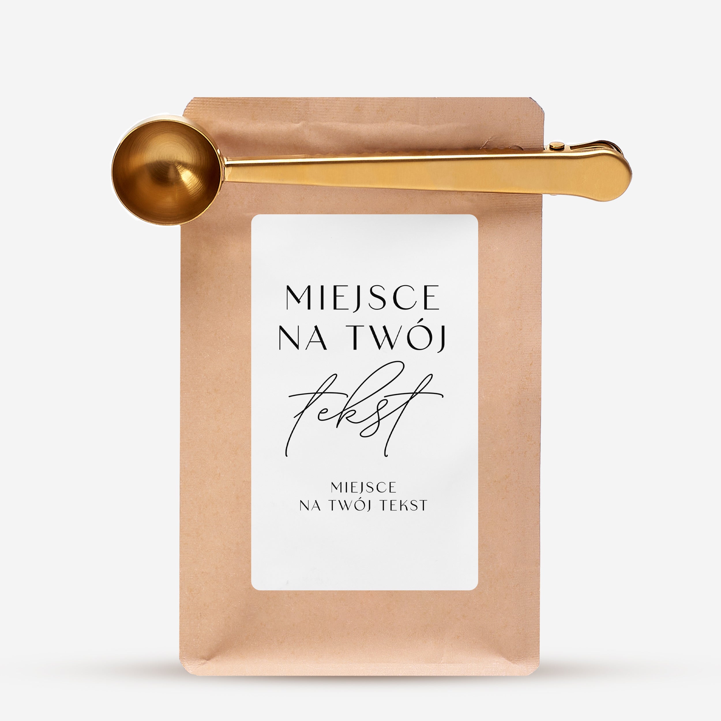 Kawa personalizowana z łyżeczką - Twój Tekst